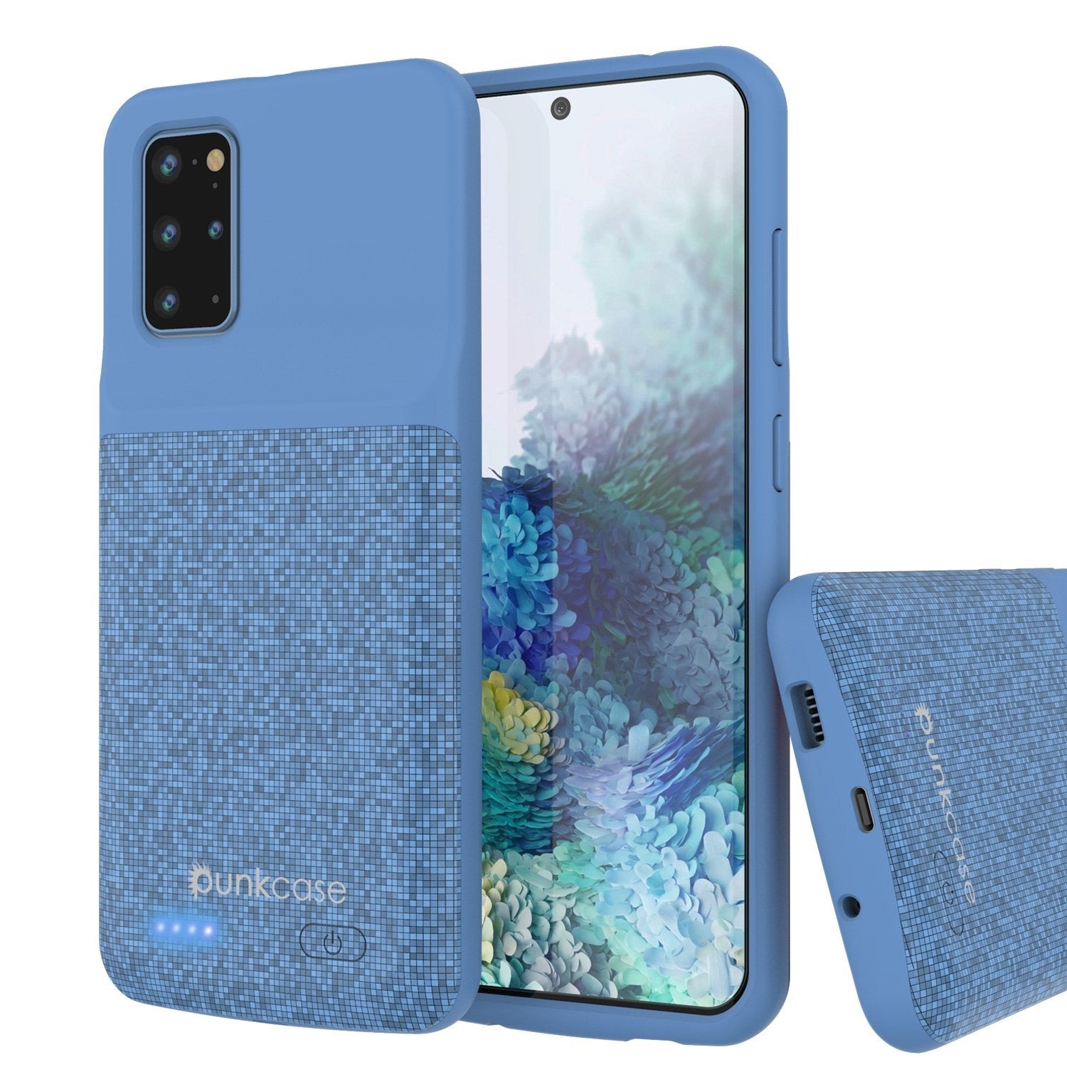 PunkJuice S20+ Plus Battery Case Patterned Blue - Fast Charging Power Juice Bank with 6000mAh (Color in image: Gold)