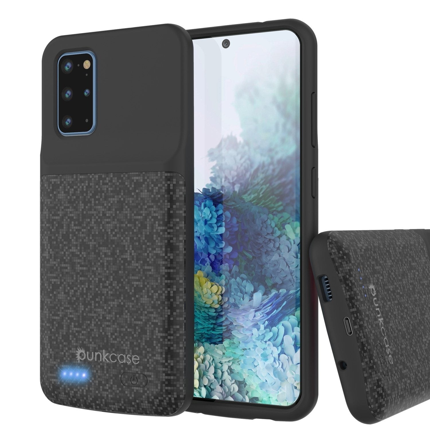 PunkJuice S20+ Plus Battery Case Patterned Black - Fast Charging Power Juice Bank with 6000mAh (Color in image: Rose-Gold)