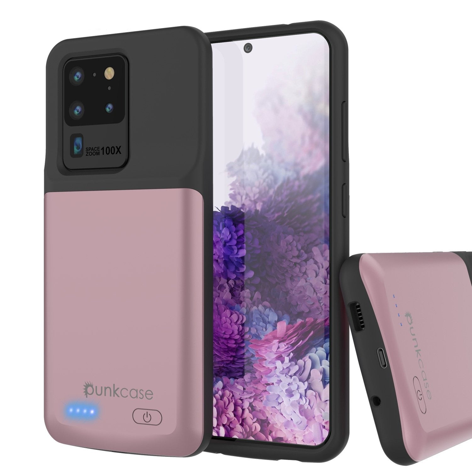 PunkJuice S20 Ultra Battery Case Rose - Fast Charging Power Juice Bank with 6000mAh (Color in image: Patterned Black)