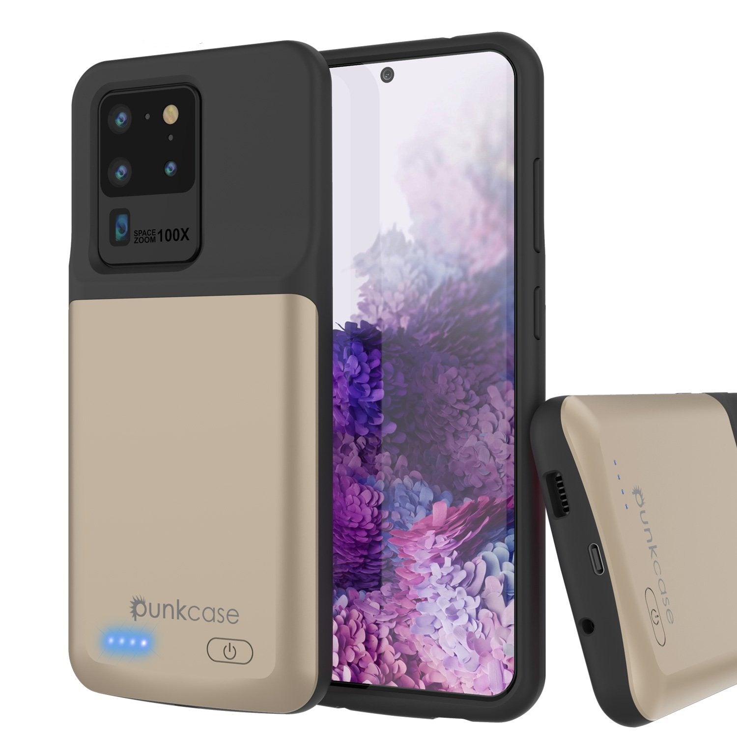 PunkJuice S20 Ultra Battery Case Gold - Fast Charging Power Juice Bank with 6000mAh (Color in image: Rose-Gold)