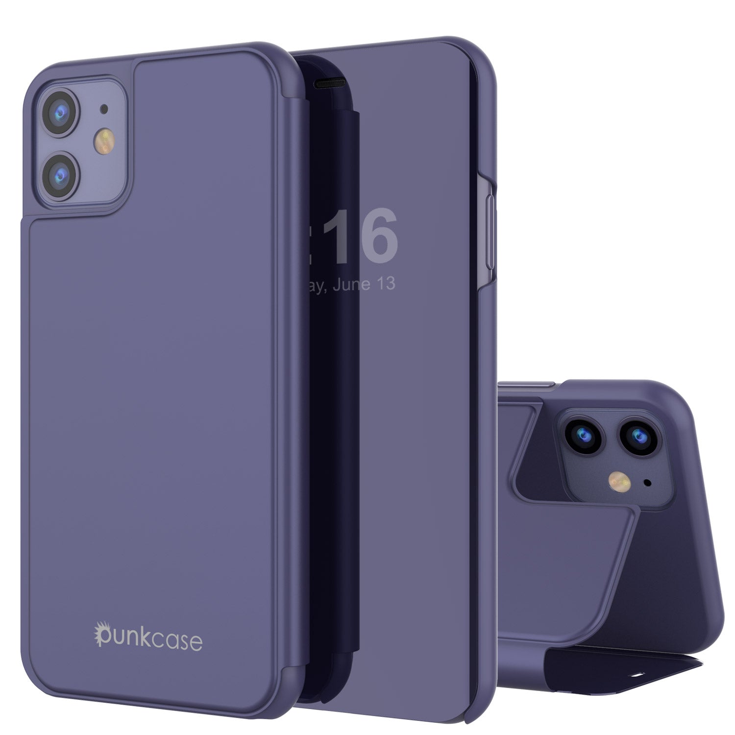 Capa protetora Punkcase iPhone 11 / XI Reflector Flip Cover [Roxo]