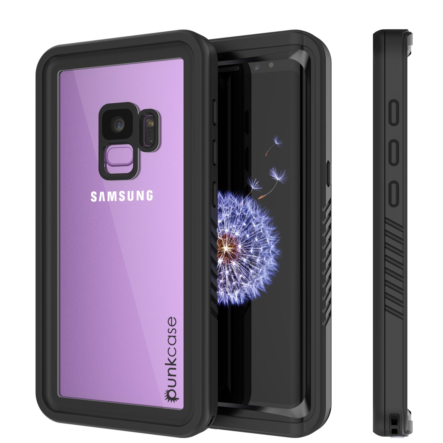 Capa à prova d'água Galaxy S9, Punkcase [Série Extrema] [Ajuste Slim] [Certificado IP68] [À prova de choque] [À prova de neve] Capa de armadura [Preto]