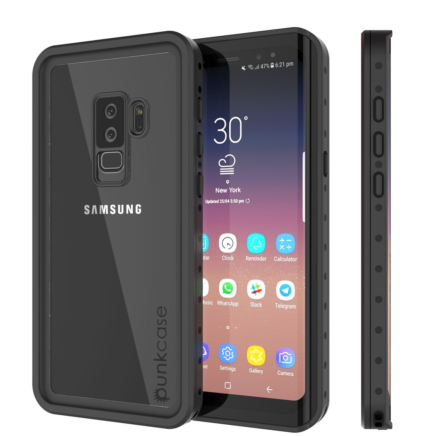 Capa à prova d'água Galaxy S9 Plus PunkCase StudStar Clear Thin 6.6ft Subaquática IP68 à prova de choque/neve