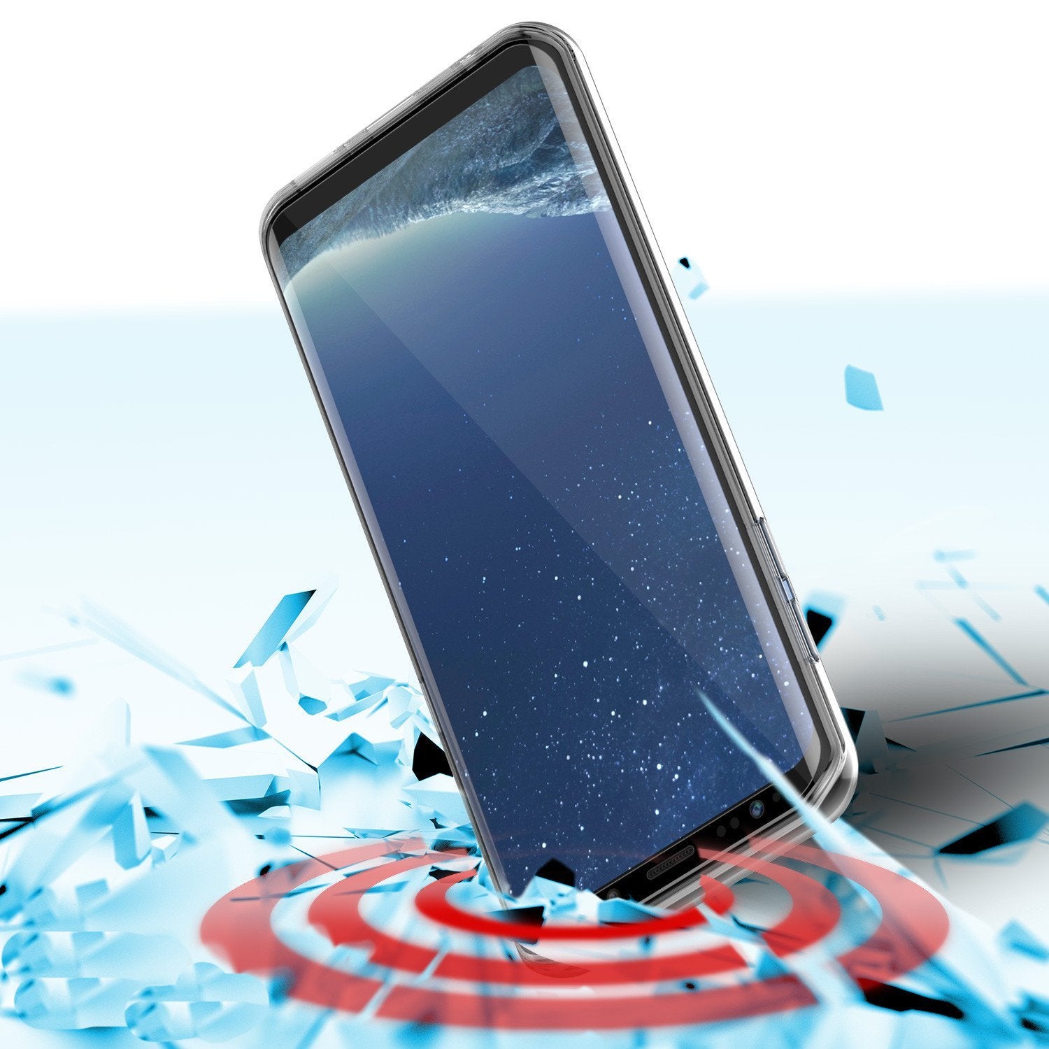S8 Case Punkcase® LUCID 2.0 Clear Series w/ PUNK SHIELD Screen Protector | Ultra Fit (Color in image: teal)