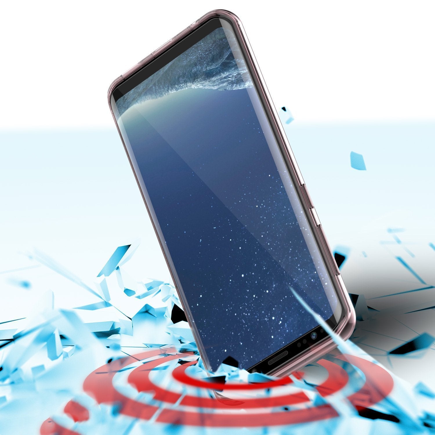 S8 Case Punkcase® LUCID 2.0 Crystal Pink Series w/ PUNK SHIELD Screen Protector | Ultra Fit (Color in image: black)