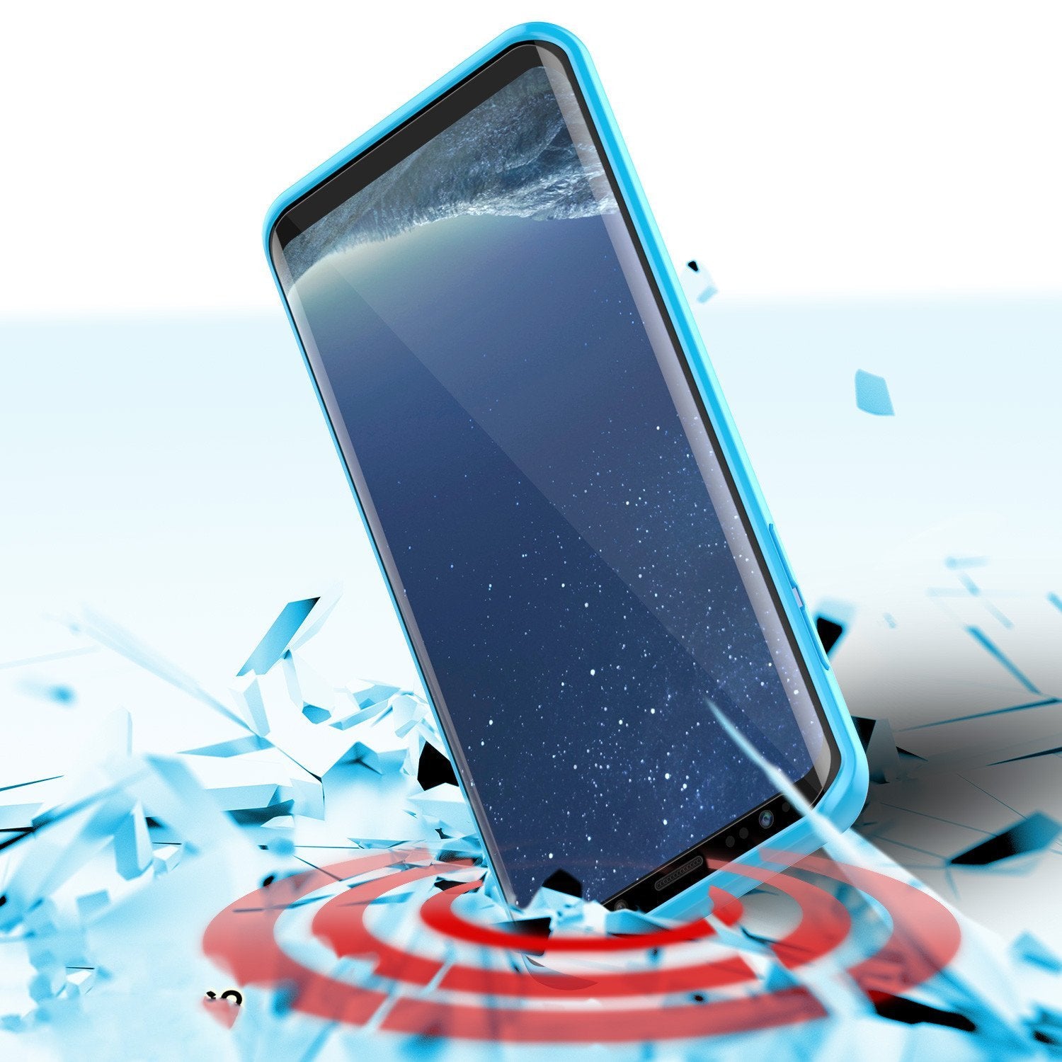 S8 Case Punkcase® LUCID 2.0 Light Blue Series w/ PUNK SHIELD Screen Protector | Ultra Fit (Color in image: white)