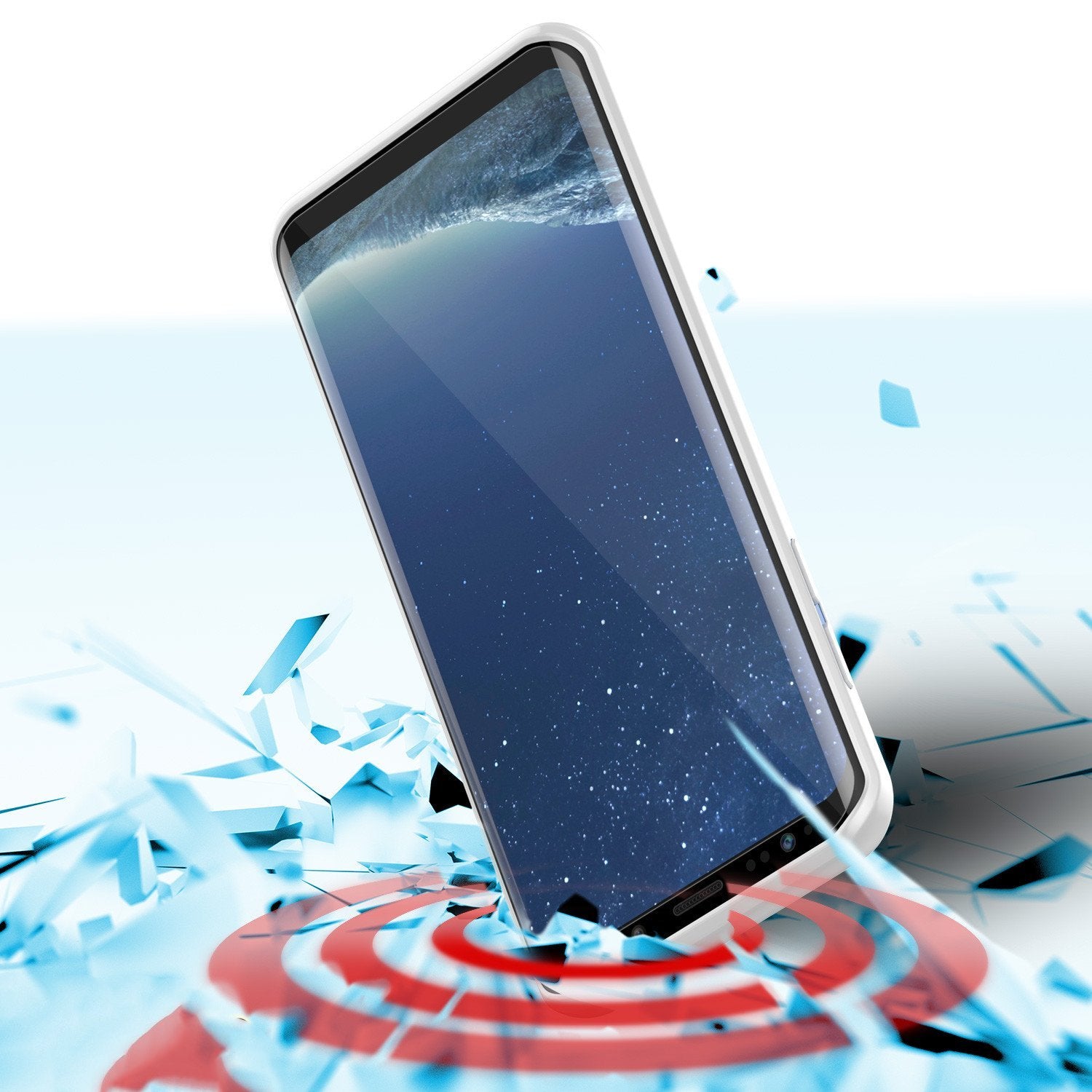 S8 Case Punkcase® LUCID 2.0 White Series w/ PUNK SHIELD Screen Protector | Ultra Fit (Color in image: teal)