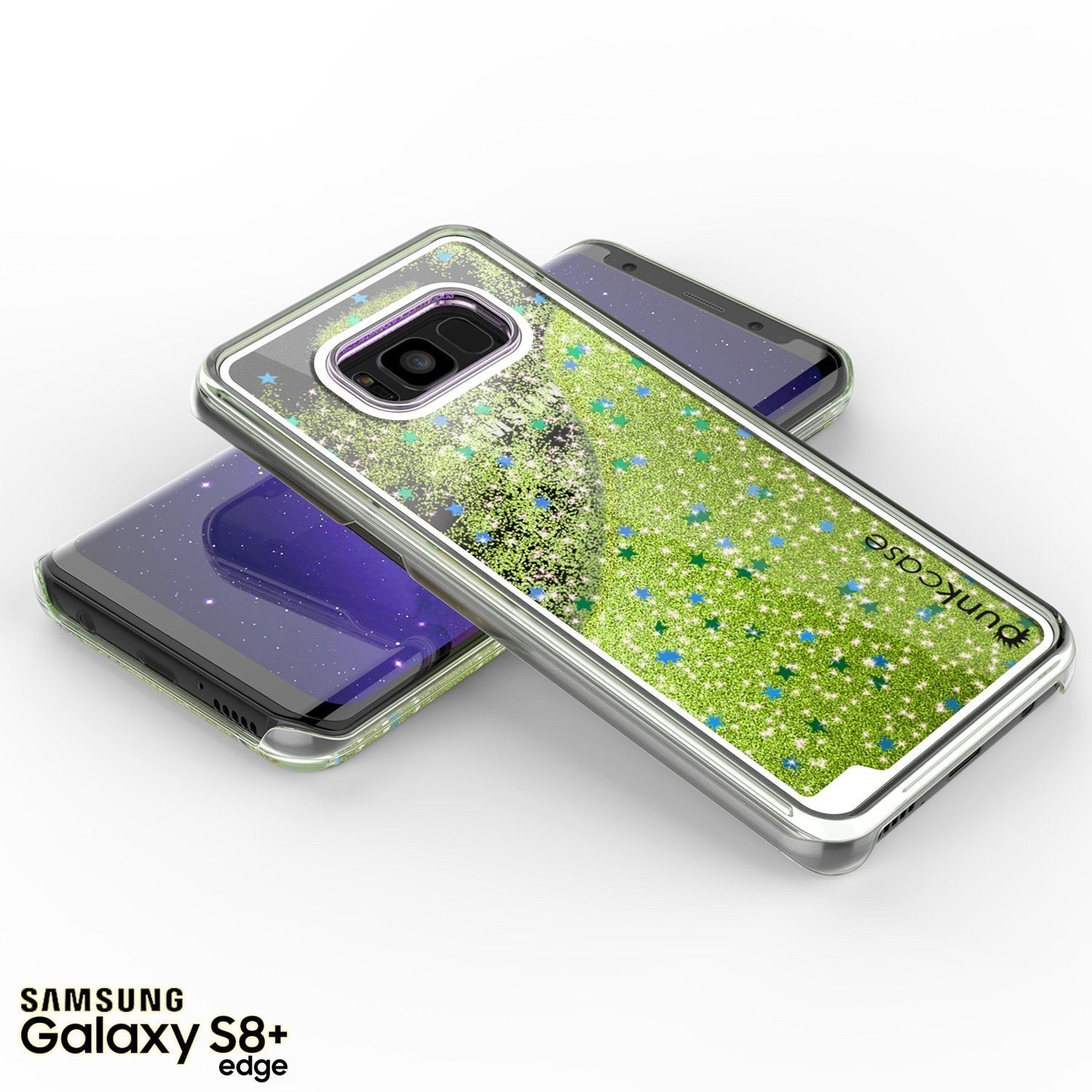 Capa para Galaxy S8 Plus, Punkcase [Série Líquida] Capa Protetora de Camada Dupla com Brilho Flutuante + Protetor de Tela PunkShield para Samsung S8 [Verde Claro]