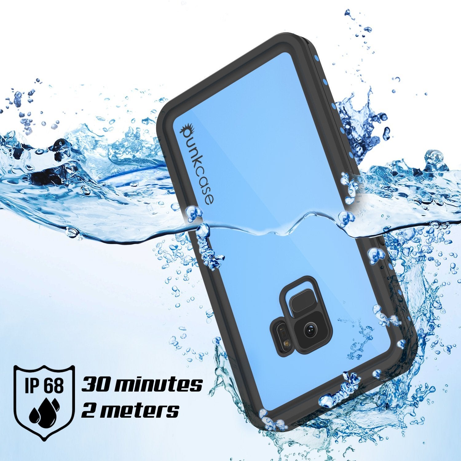 Galaxy S9 Waterproof Case PunkCase StudStar Light Blue Thin 6.6ft Underwater IP68 ShockProof (Color in image: teal)
