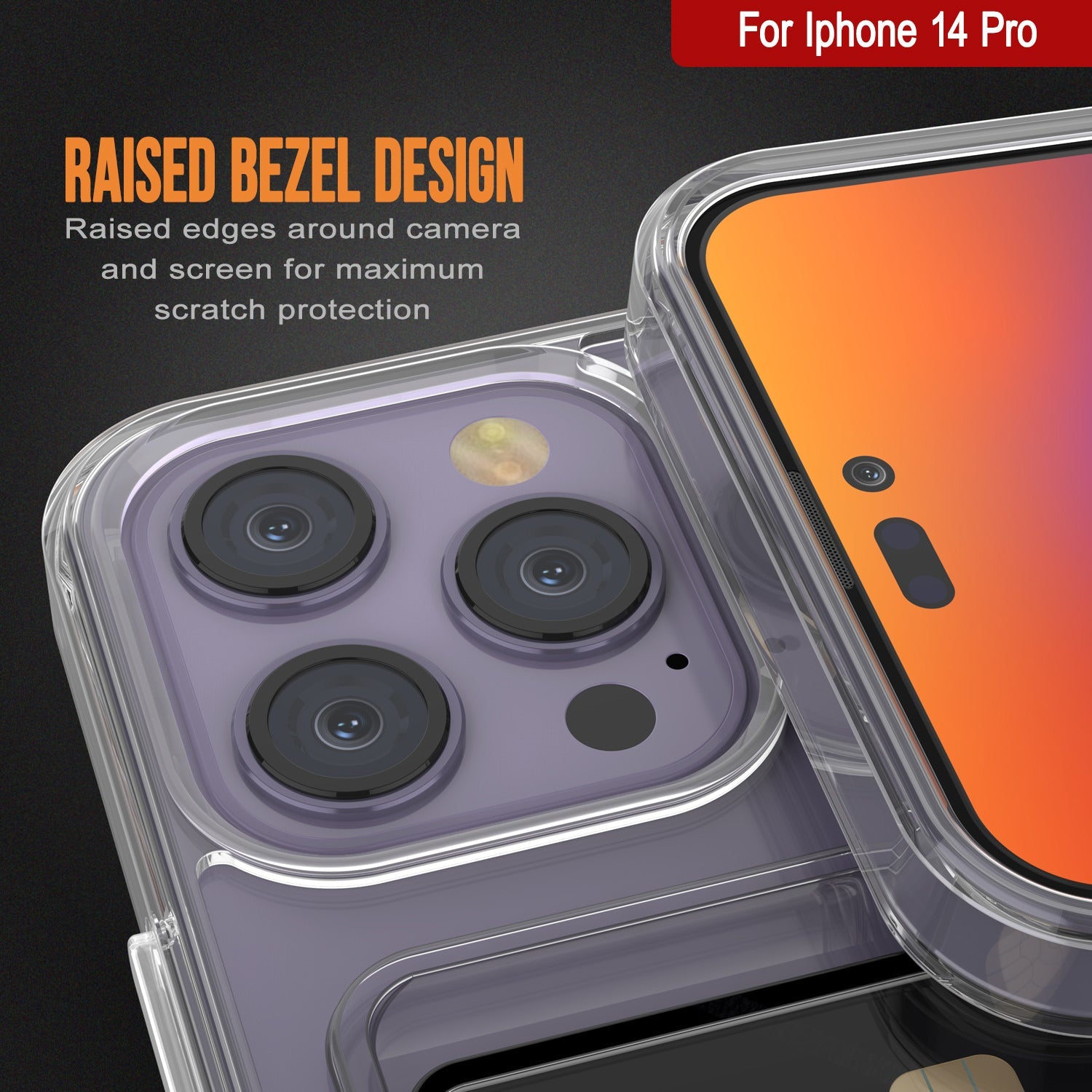 Capa para iPhone 14 Pro com Porta-cartões [Série Crystal CardSlot] [Ajuste Slim]