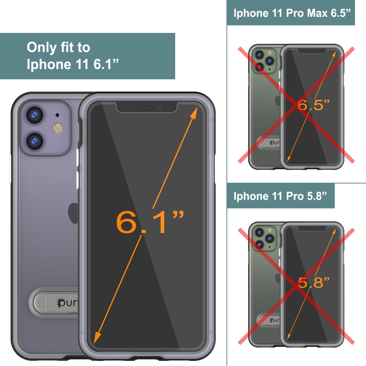 iPhone 11 Case, PUNKcase [LUCID 3.0 Series] [Slim Fit] Armor Cover w/ Integrated Screen Protector [Black] (Color in image: Teal)