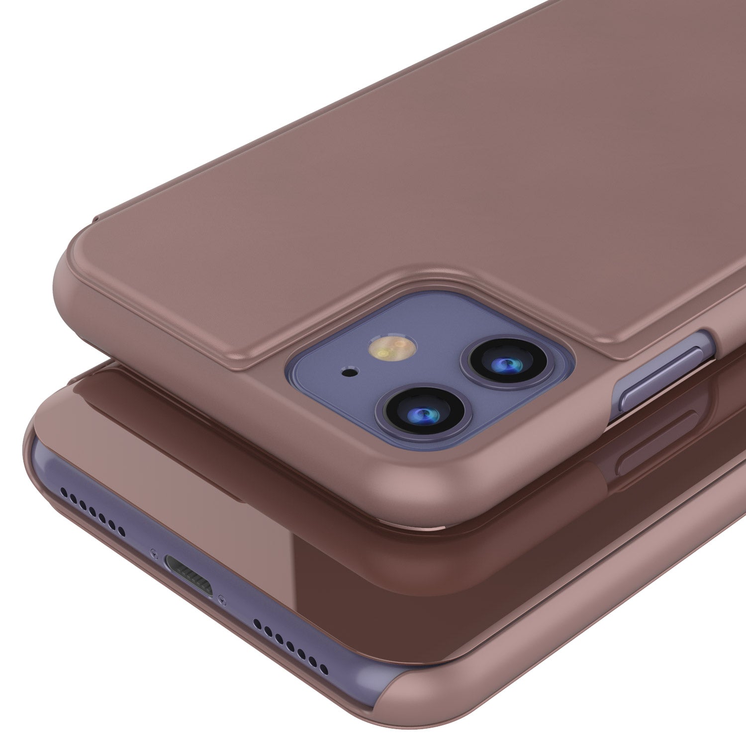 Punkcase iPhone 11 / XI Reflector Case Protective Flip Cover [Rose] (Color in image: Silver)