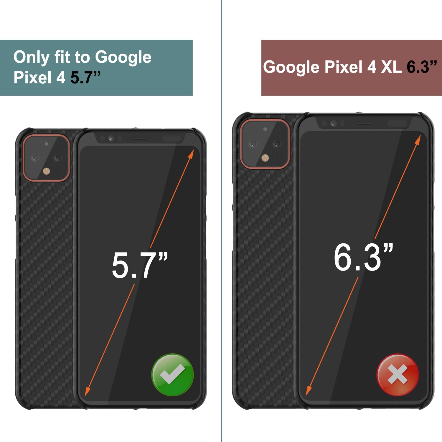 Capa de Couro ultrafina e resistente CarbonShield para Google Pixel 4