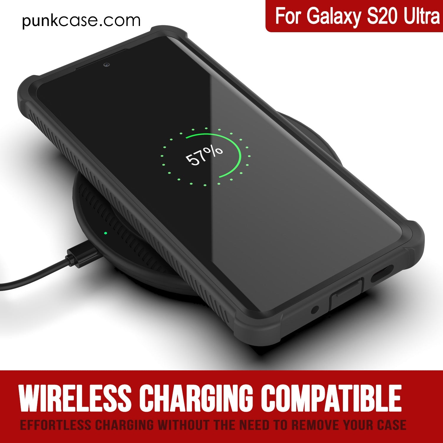 PunkCase Galaxy S20 Ultra Case, [Spartan Series] Clear Rugged Heavy Duty Cover W/Built in Screen Protector [Black] (Color in image: light green)