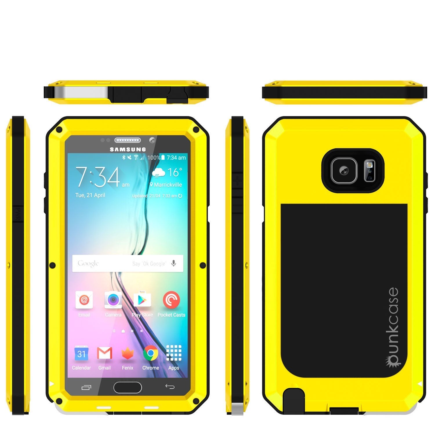 Capa S7, Série METALLIC NEON da Punkcase® para Samsung Galaxy S7 com VIDRO TEMPERADO | Estrutura de Alumínio
