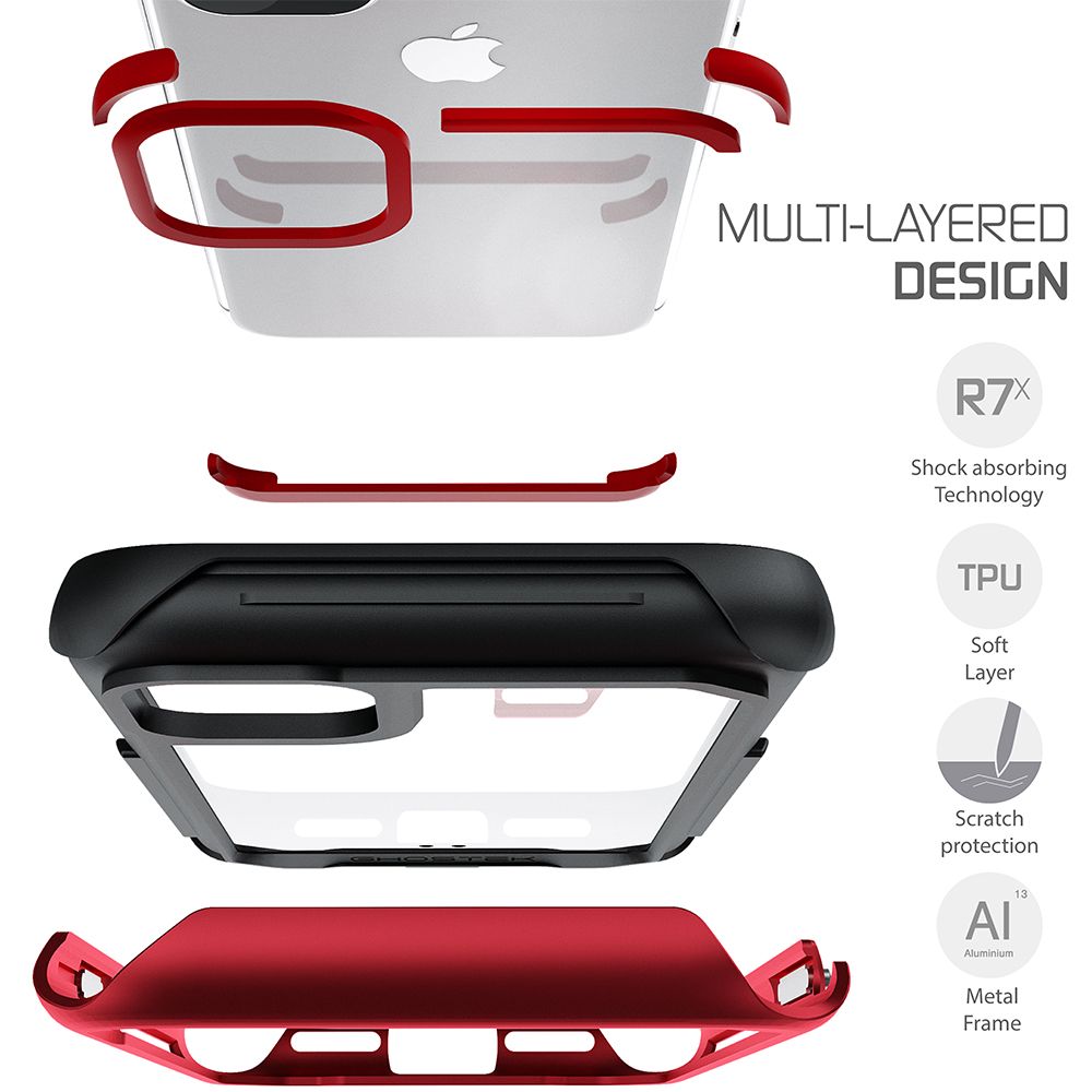 ATOMIC SLIM 3 para iPhone 11 / XI  - Capa de Alumínio de Grau Militar [Vermelho]