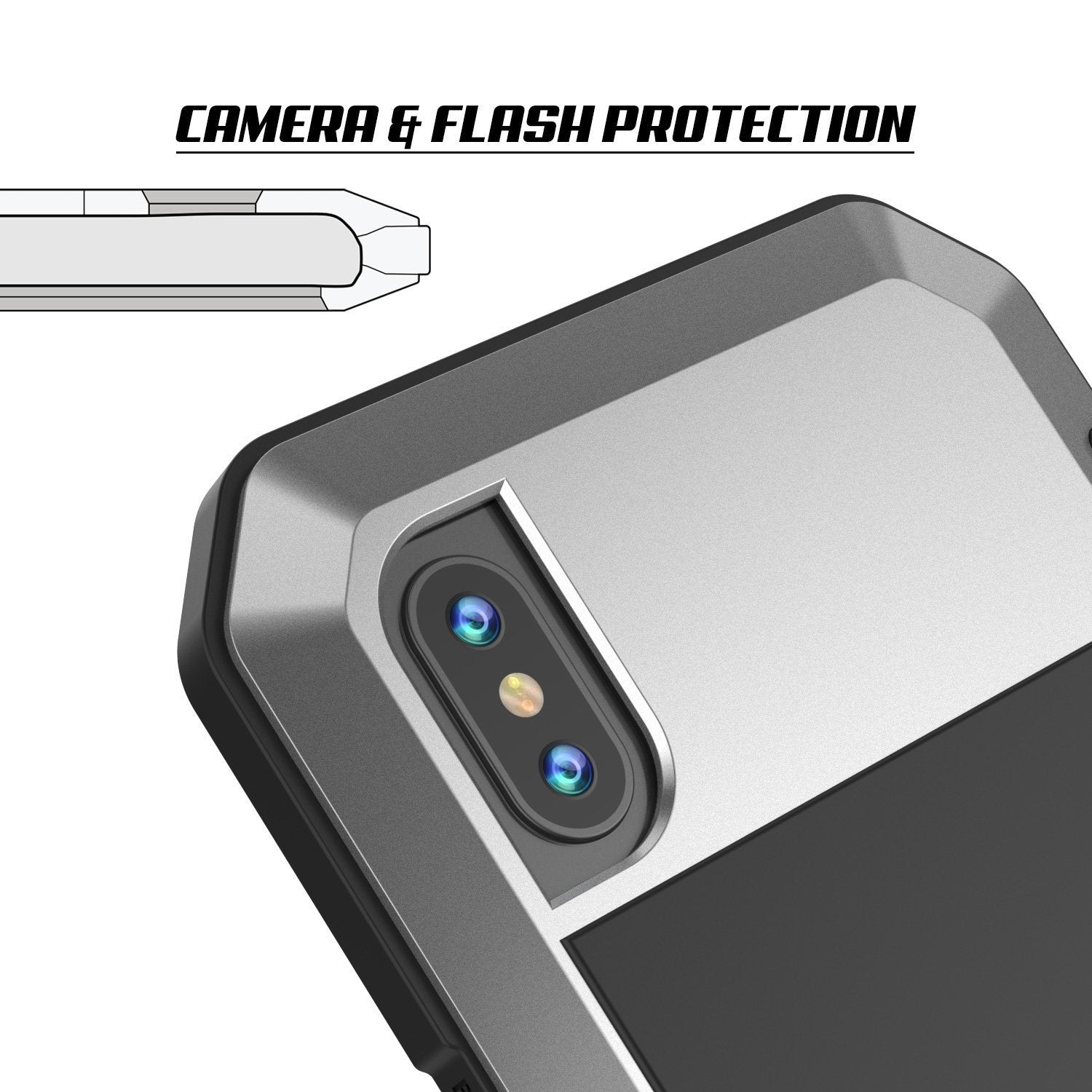 Capinha PUNKCASE iPhone XS Max METALLICA [Prata]