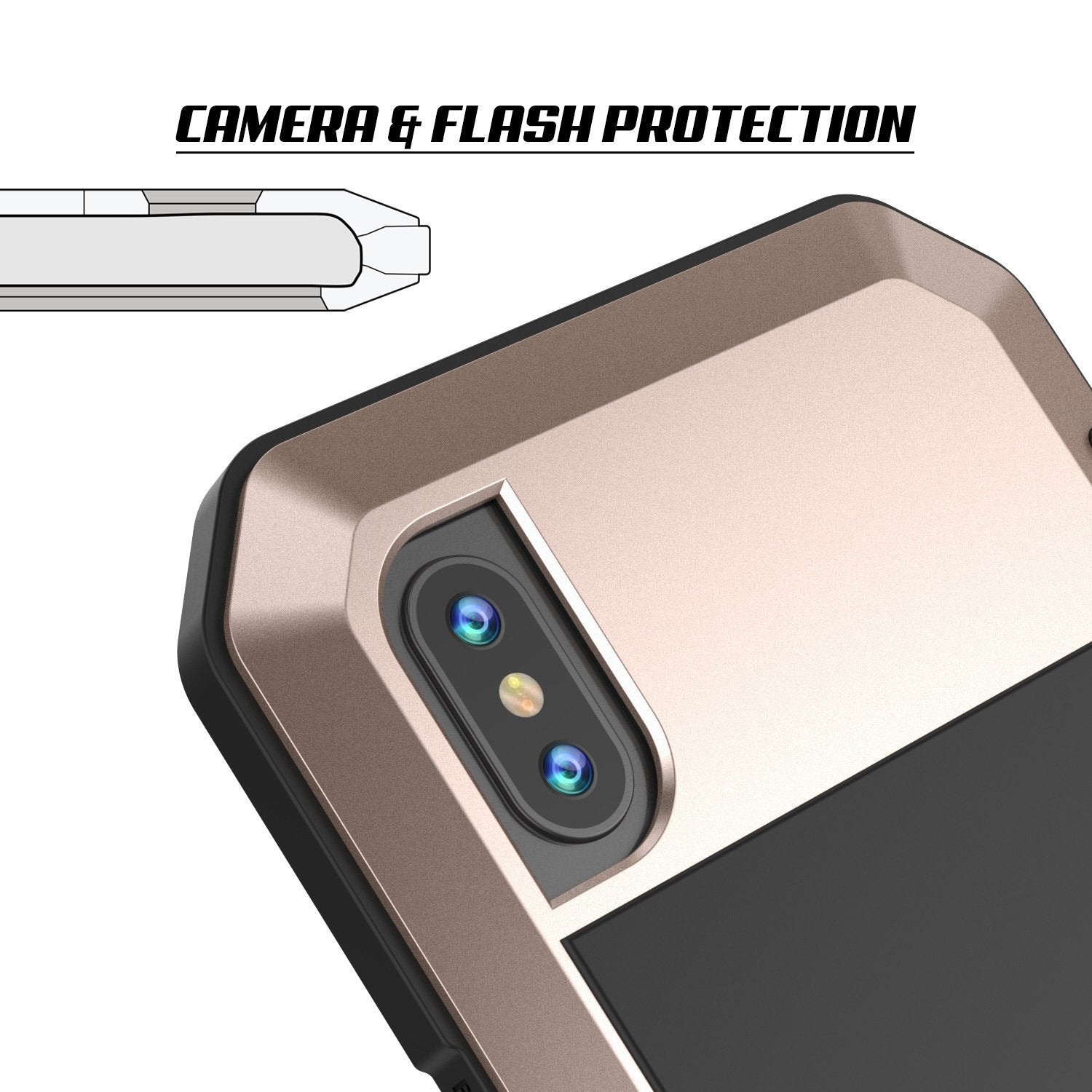 Capinha PUNKCASE iPhone XS Max METALLICA [Ouro]