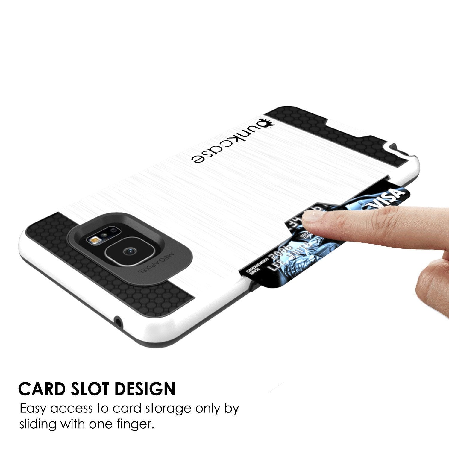 Galaxy Note 5 Case PunkCase SLOT White Series Slim Armor Soft Cover Case w/ Tempered Glass (Color in image: Gold)