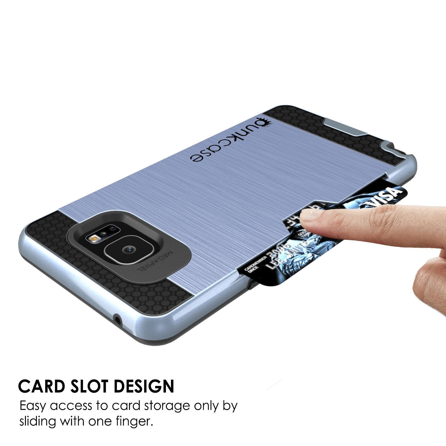 Galaxy Note 5 Case PunkCase SLOT Navy Series Slim Armor Soft Cover Case w/ Tempered Glass (Color in image: Gold)