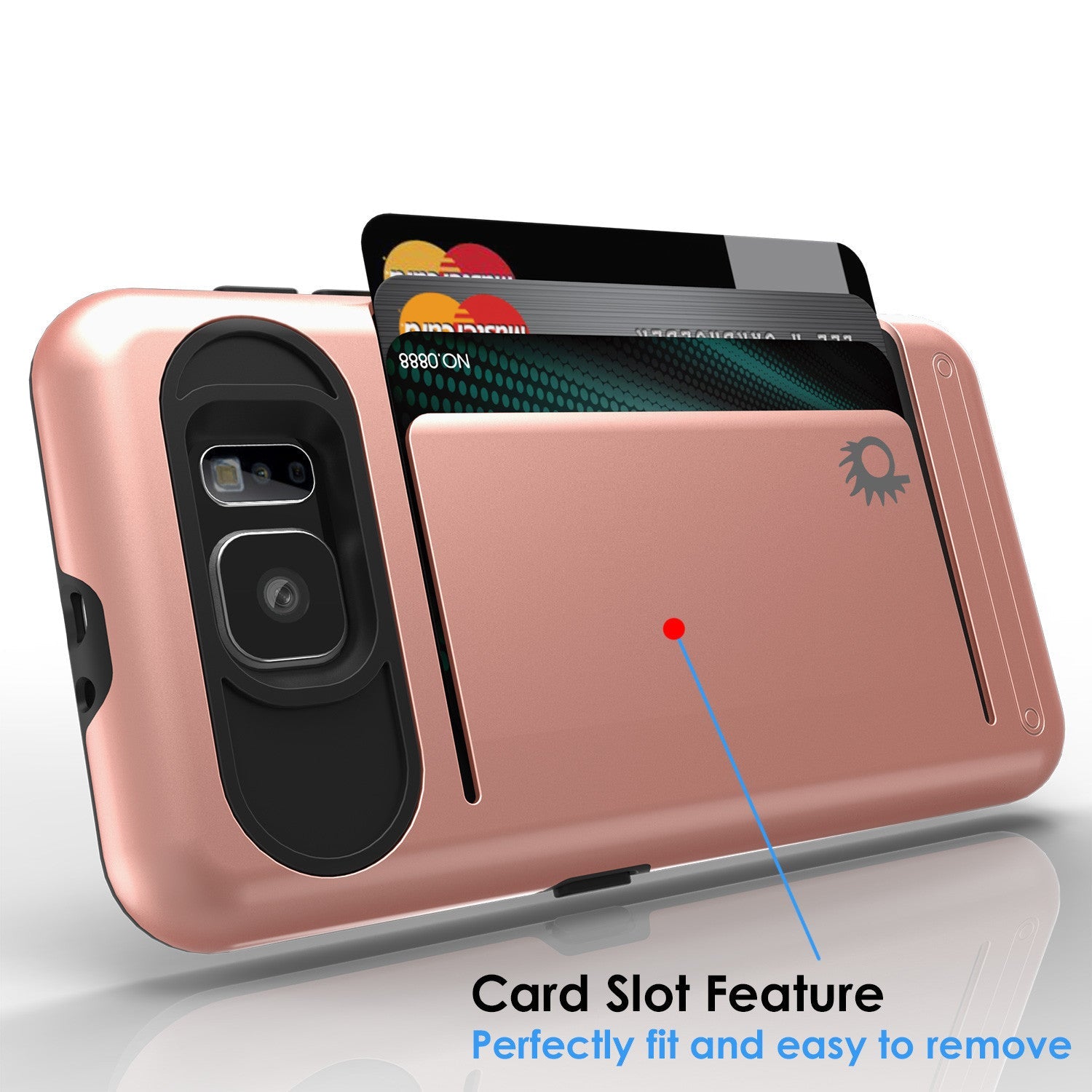 Galaxy S6 EDGE Case PunkCase CLUTCH Rose Gold Series Slim Armor Soft Cover Case w/ Screen Protector (Color in image: Silver)