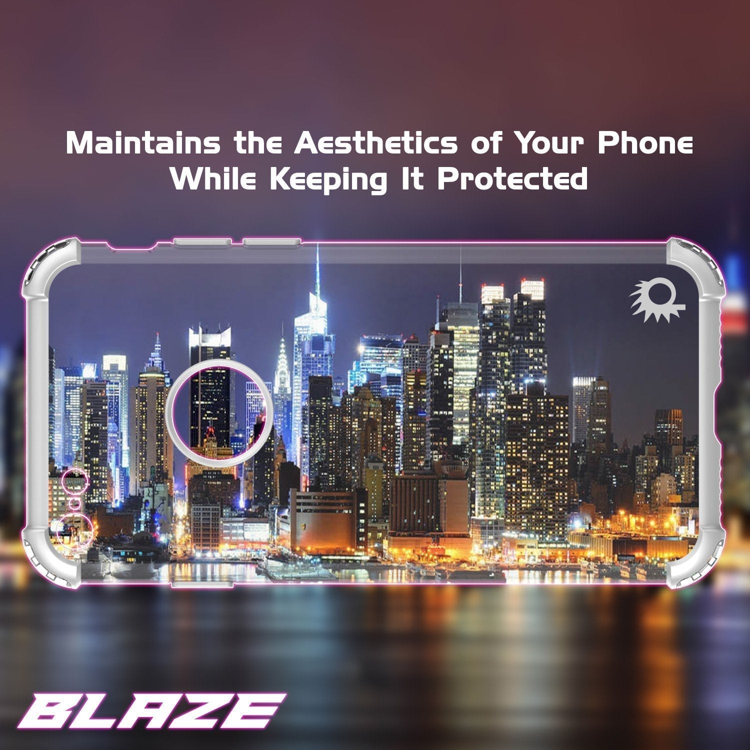 iPhone SE (4.7") Case, Punkcase [BLAZE SERIES] Protective Cover W/ PunkShield Screen Protector [Shockproof] [Slim Fit] for Apple iPhone [Silver] (Color in image: Red)