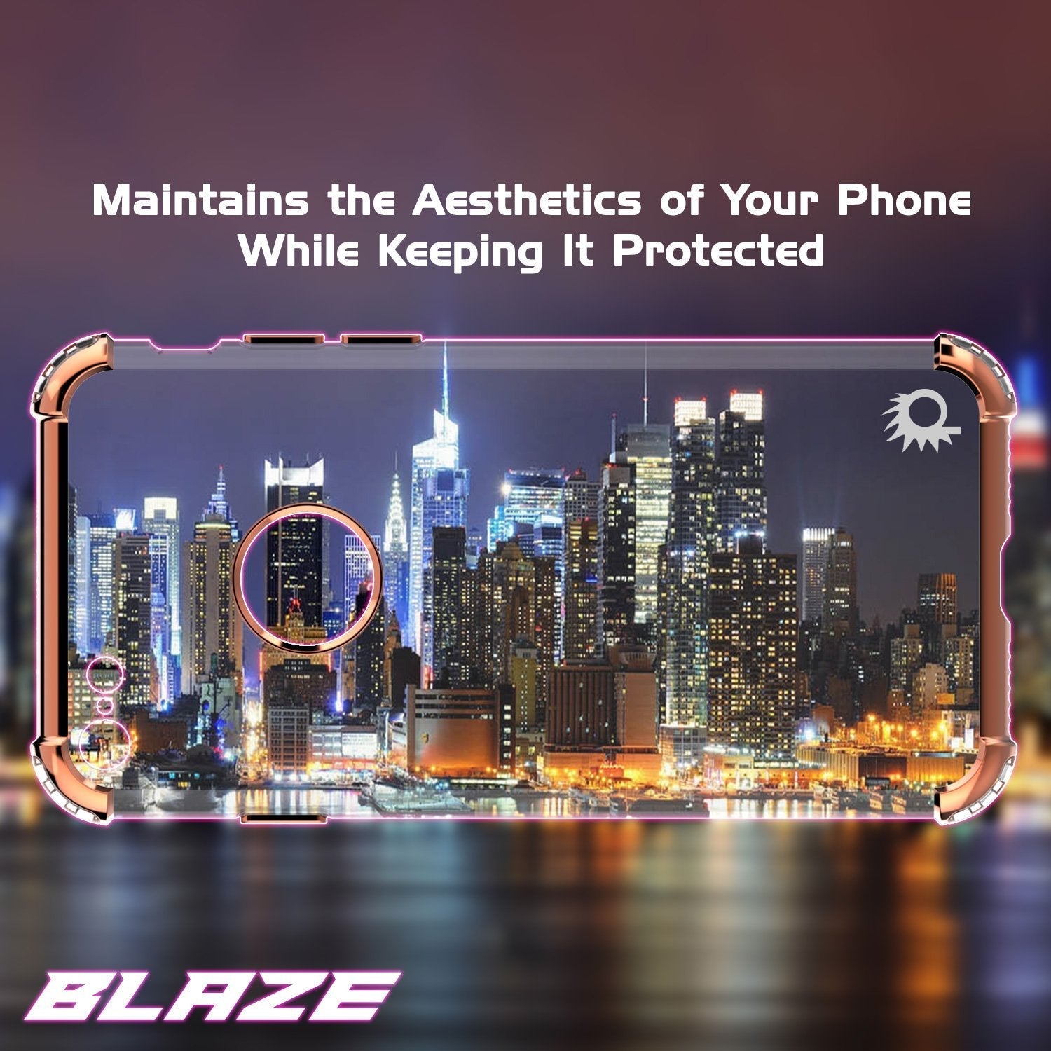 iPhone SE (4.7") Case, Punkcase [BLAZE SERIES] Protective Cover W/ PunkShield Screen Protector [Shockproof] [Slim Fit] for Apple iPhone [RoseGold] 