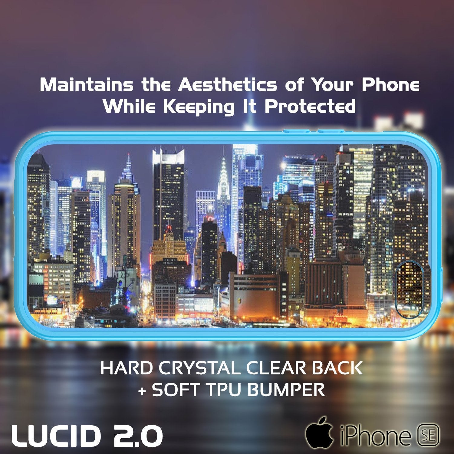 iPhone SE/5S/5 Case Punkcase® LUCID 2.0 Light Blue Series w/ PUNK SHIELD Screen Protector | Ultra Fit (Color in image: teal)