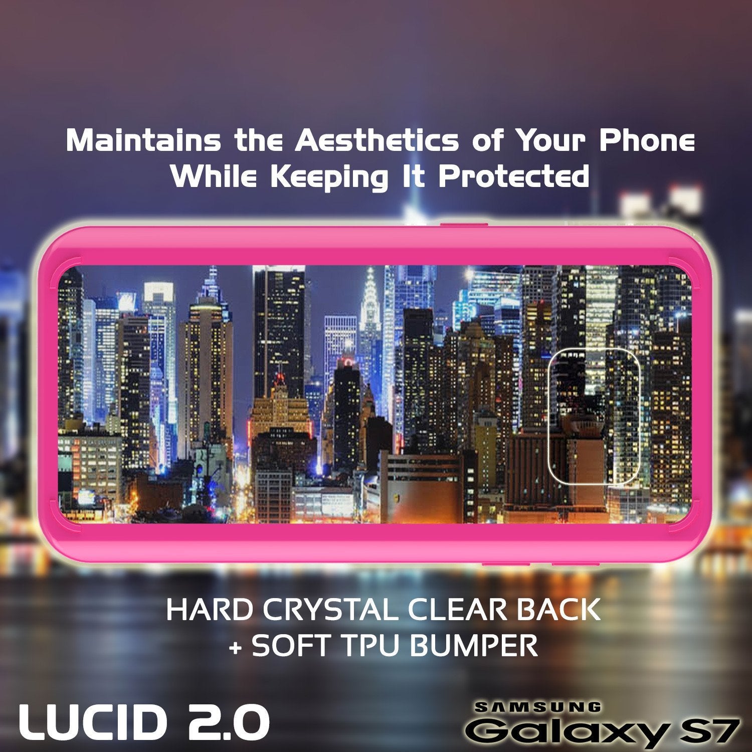 S7 Case Punkcase® LUCID 2.0 Pink Series w/ PUNK SHIELD Glass Screen Protector | Ultra Fit (Color in image: teal)