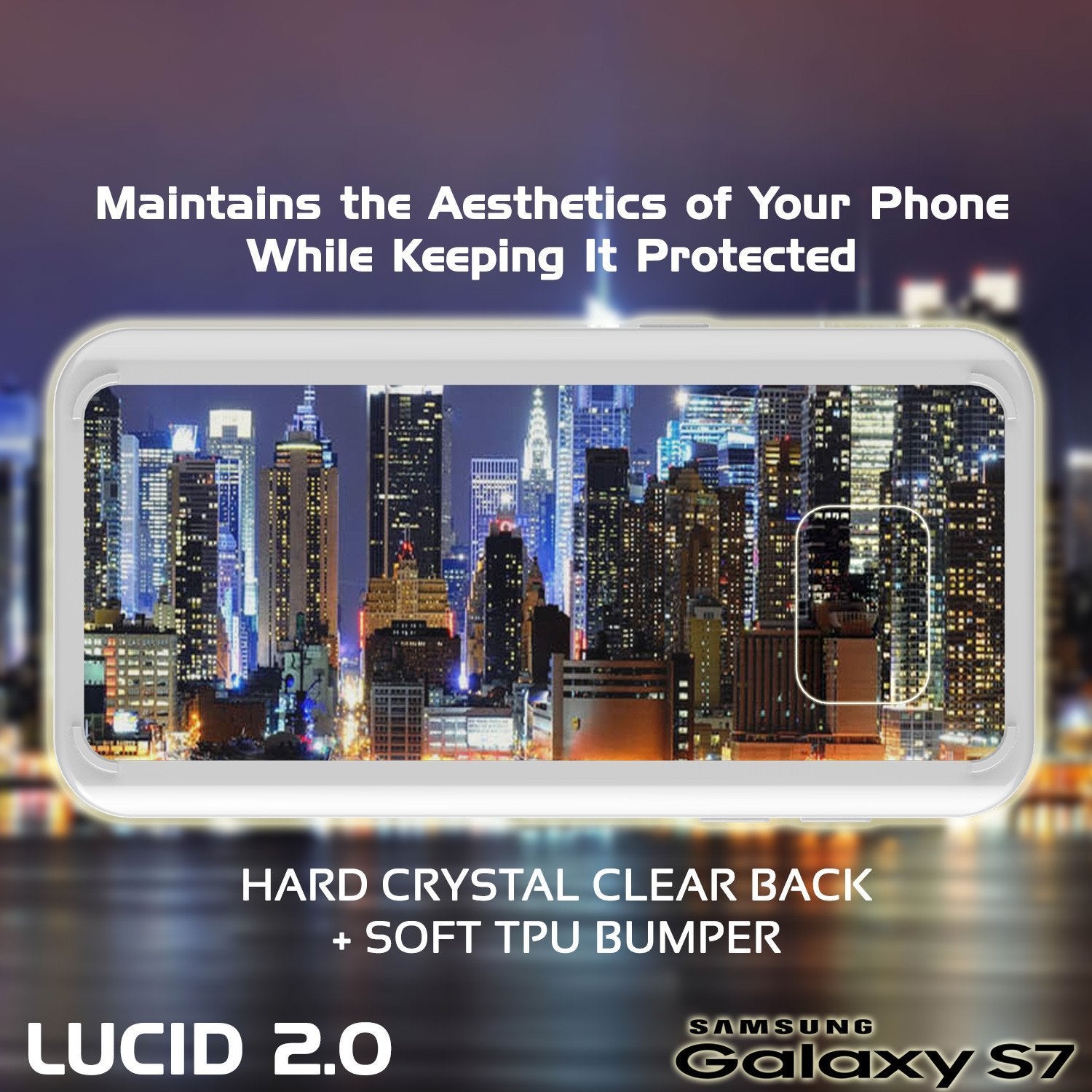 S7 Case Punkcase® LUCID 2.0 White Series w/ PUNK SHIELD Glass Screen Protector | Ultra Fit (Color in image: teal)