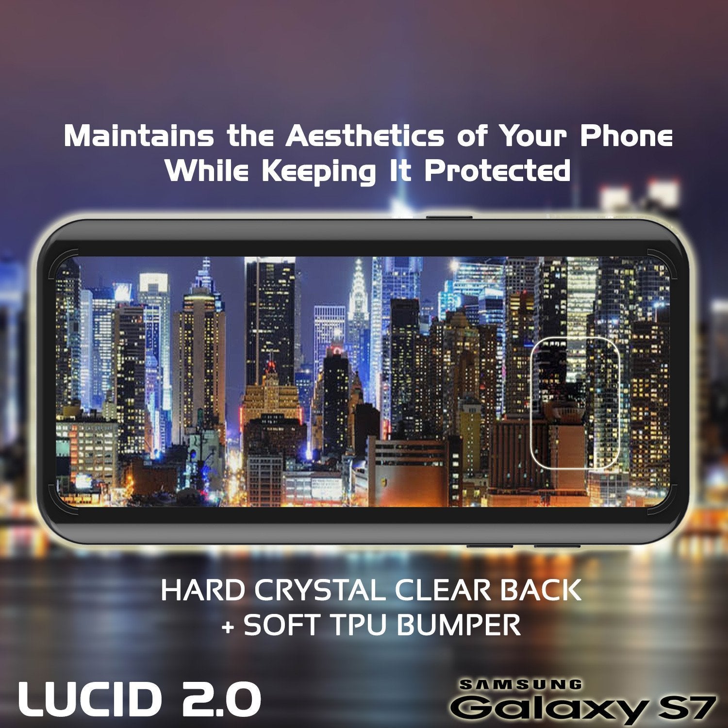 S7 Case Punkcase® LUCID 2.0 Black Series w/ PUNK SHIELD Glass Screen Protector | Ultra Fit (Color in image: teal)