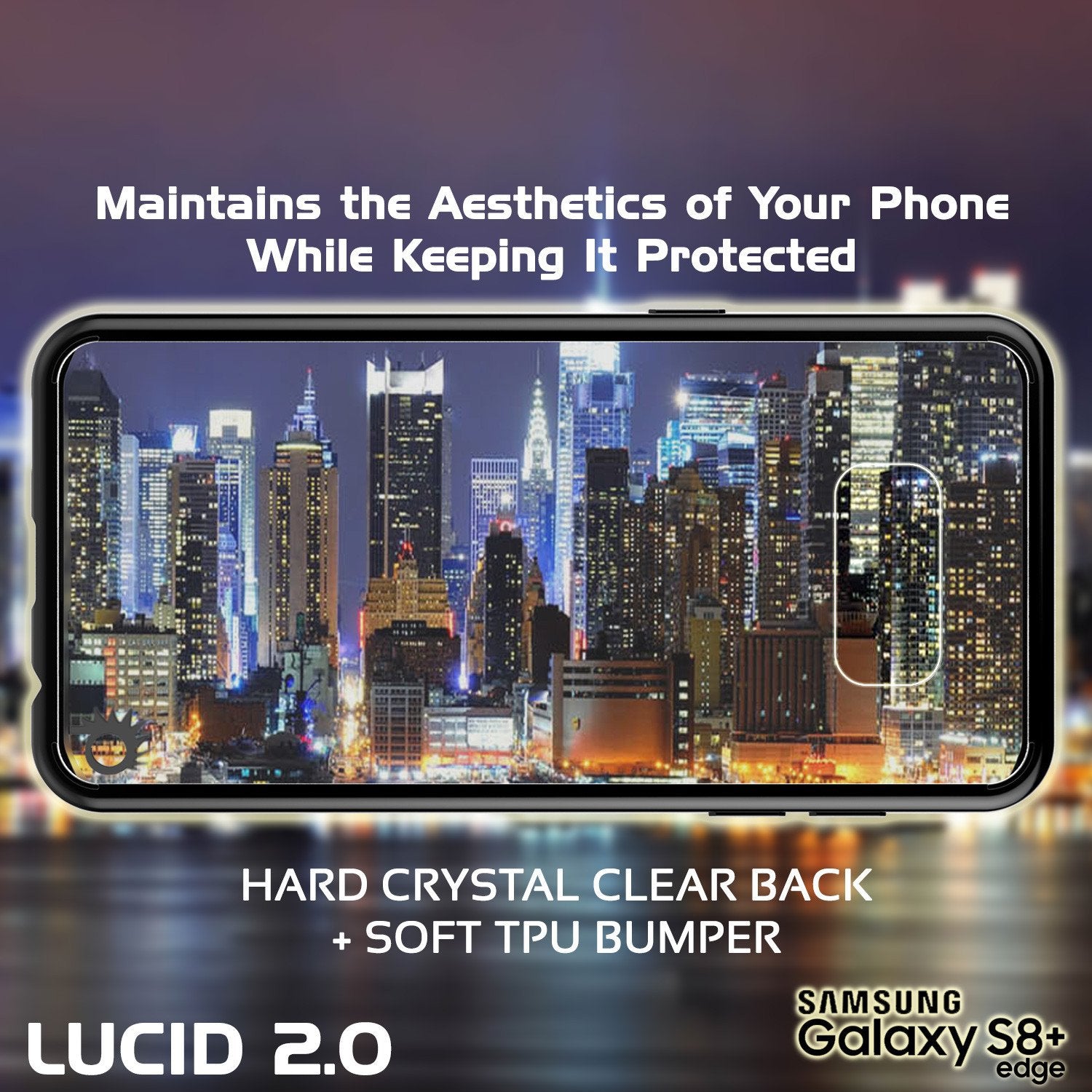 Capa S8 Plus Punkcase® LUCID 2.0 Série Black com Protetor de Tela PUNK SHIELD | Ultra Fit