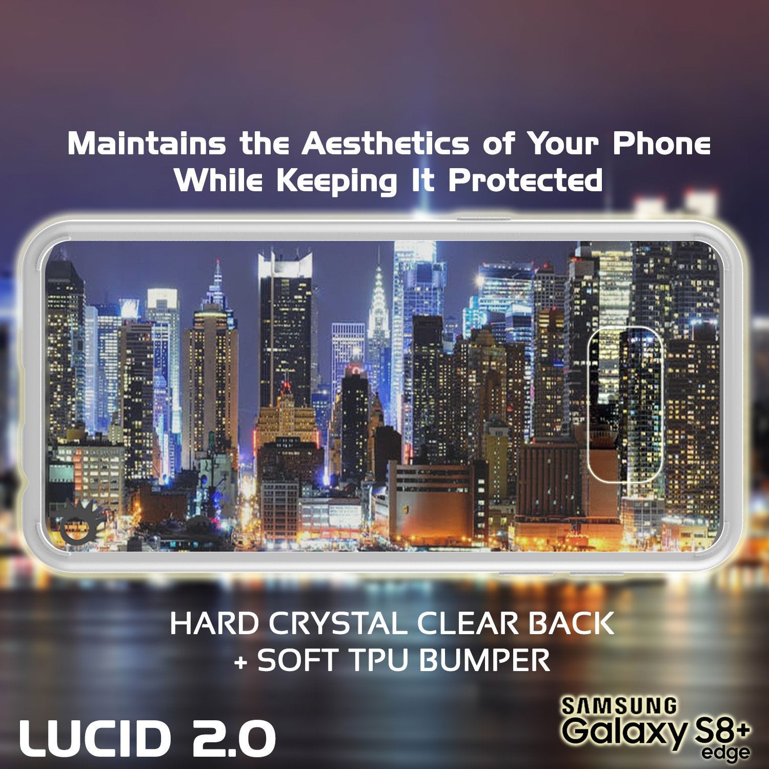 Capa S8 Plus Punkcase® LUCID 2.0 Série Branca com Protetor de Tela PUNK SHIELD | Ajuste Ultra
