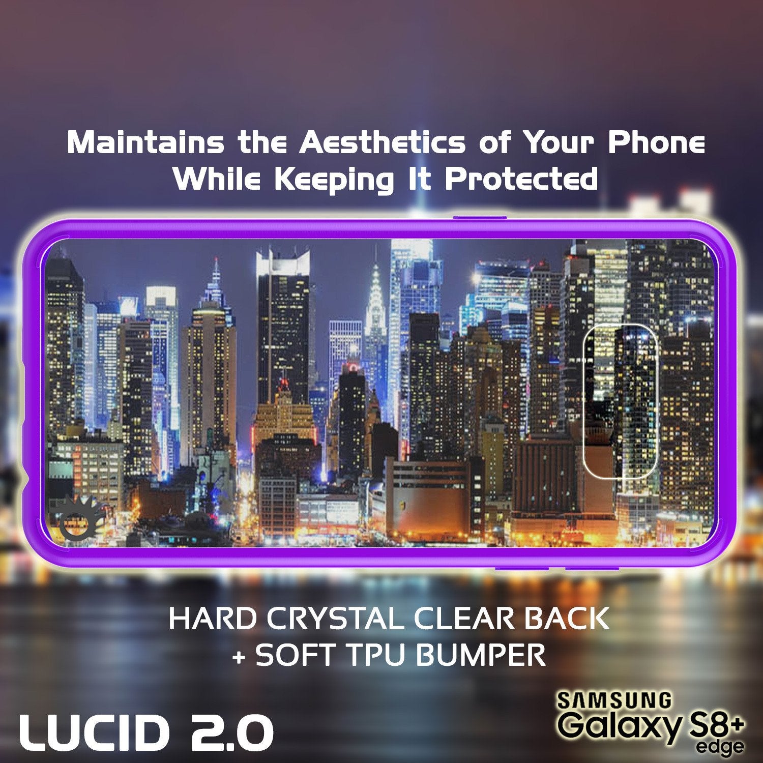 Capa S8 Plus Punkcase® LUCID 2.0 Série Roxa com Protetor de Tela PUNK SHIELD | Ultra Ajuste