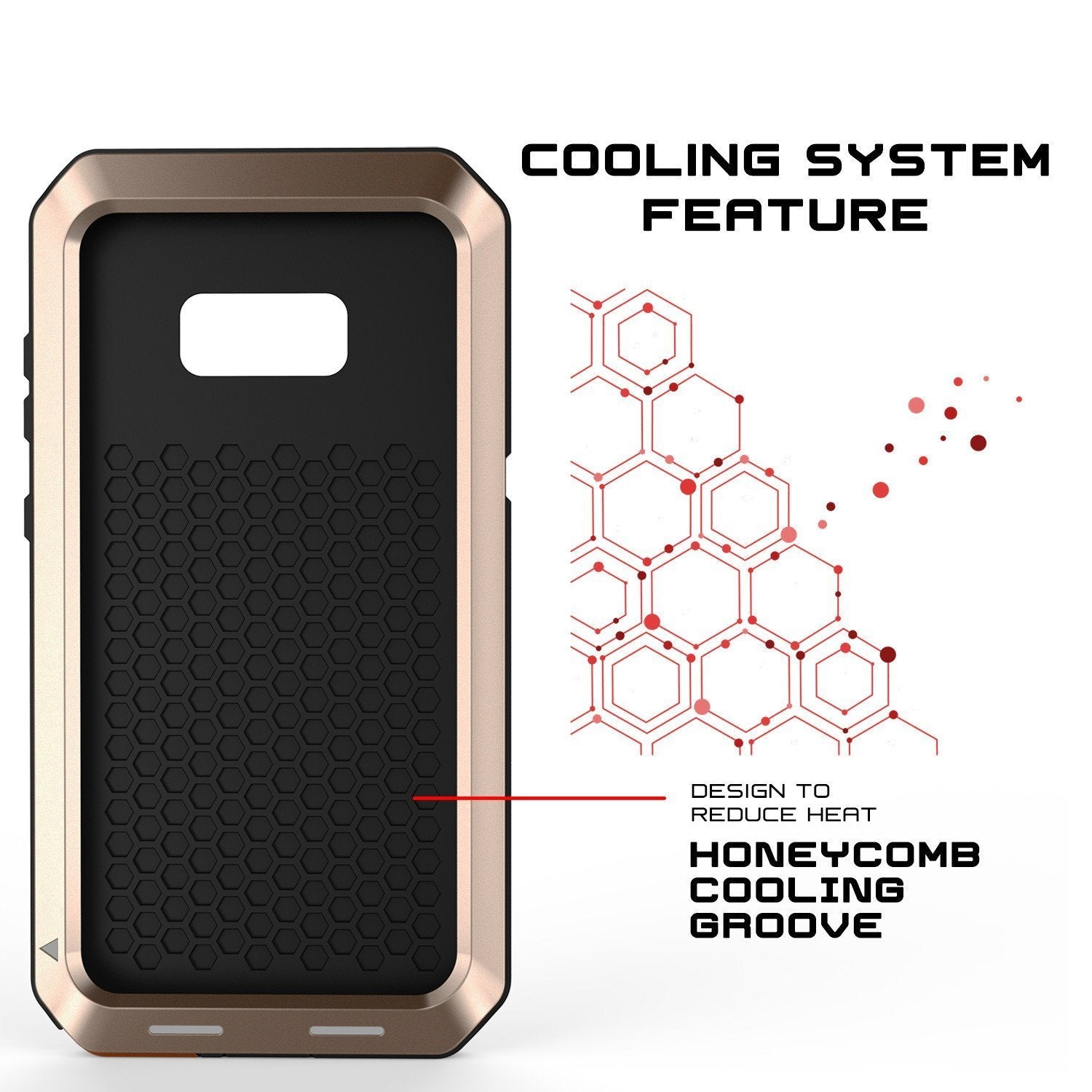 Galaxy Note 8  Case, PUNKcase Metallic Gold Shockproof  Slim Metal Armor Case (Color in image: neon)