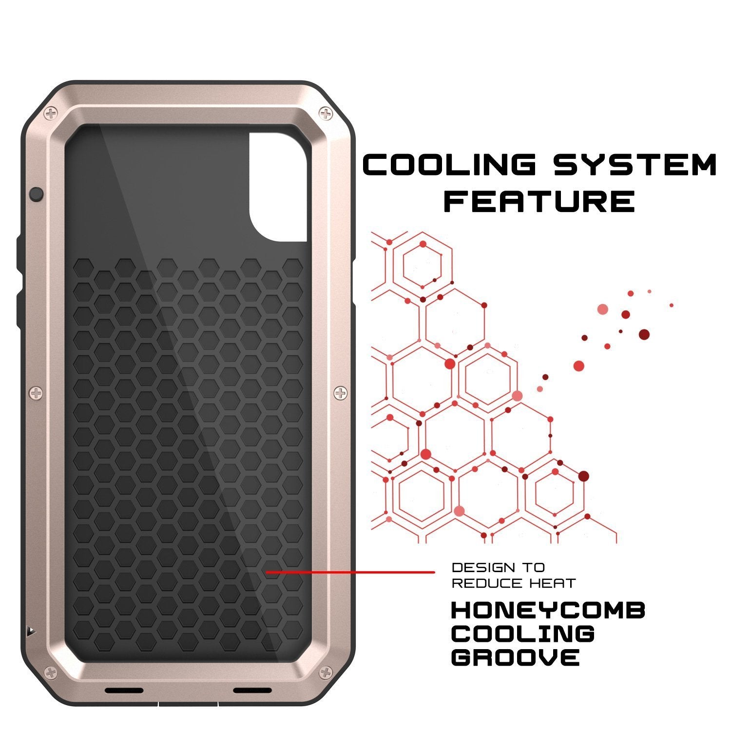Capinha PUNKCASE iPhone XR METALLICA [Ouro]