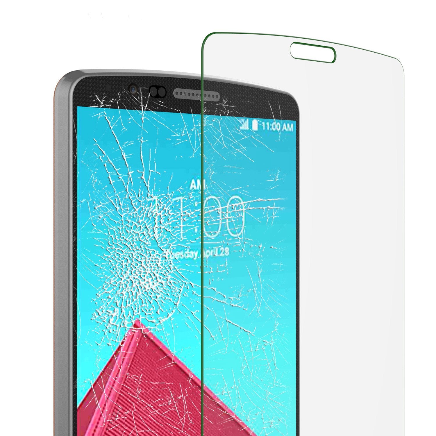 Protetor de tela de vidro temperado Punkcase LG G4 Glass SHIELD 0,33mm de espessura de vidro 9H