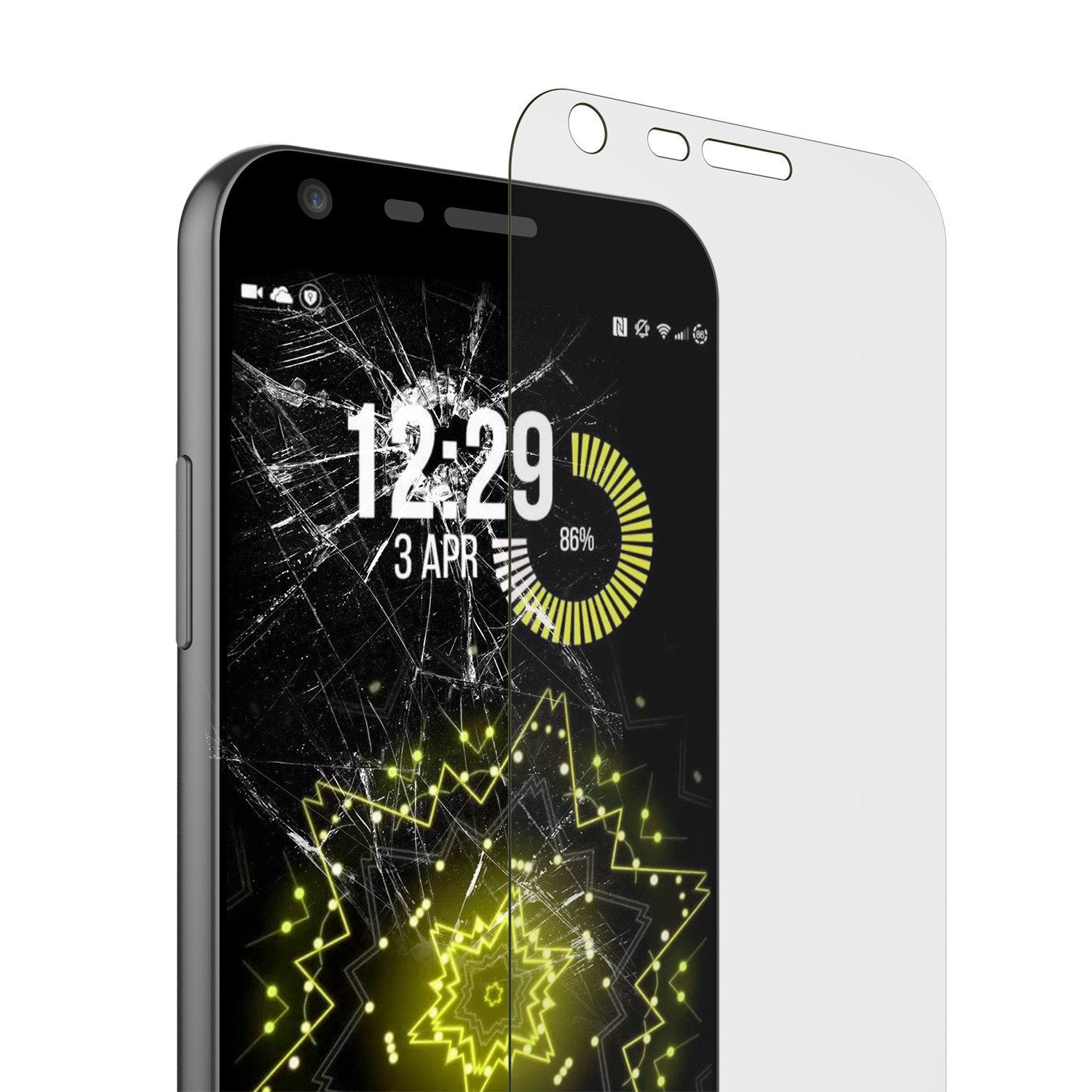 Protetor de tela de vidro temperado LG G5 Punkcase Glass SHIELD com 0,33mm de espessura em vidro 9H