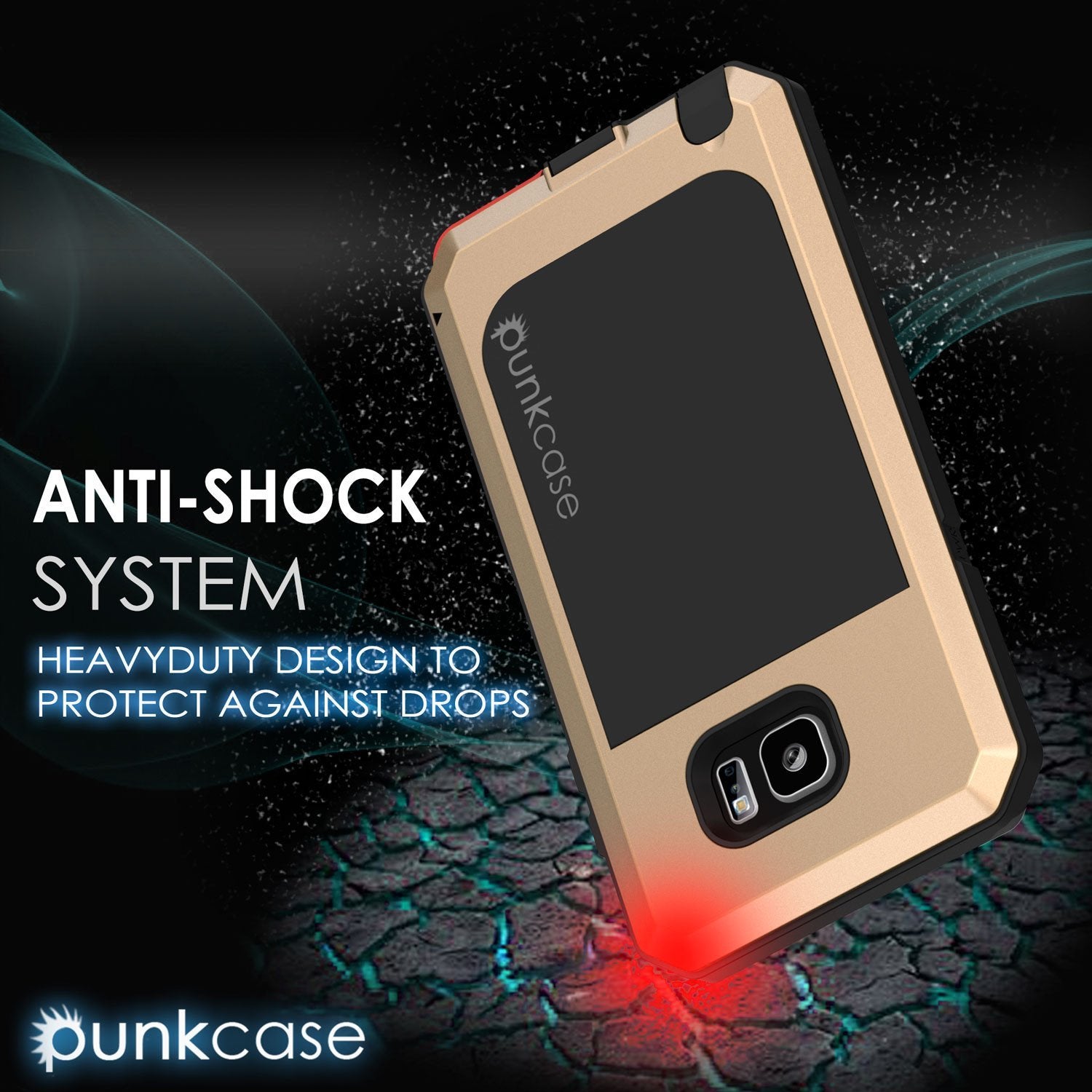 Capa S7, Punkcase® Série METALLIC OURO para Samsung Galaxy S7 COM VIDRO TEMPERADO | Moldura de Alumínio