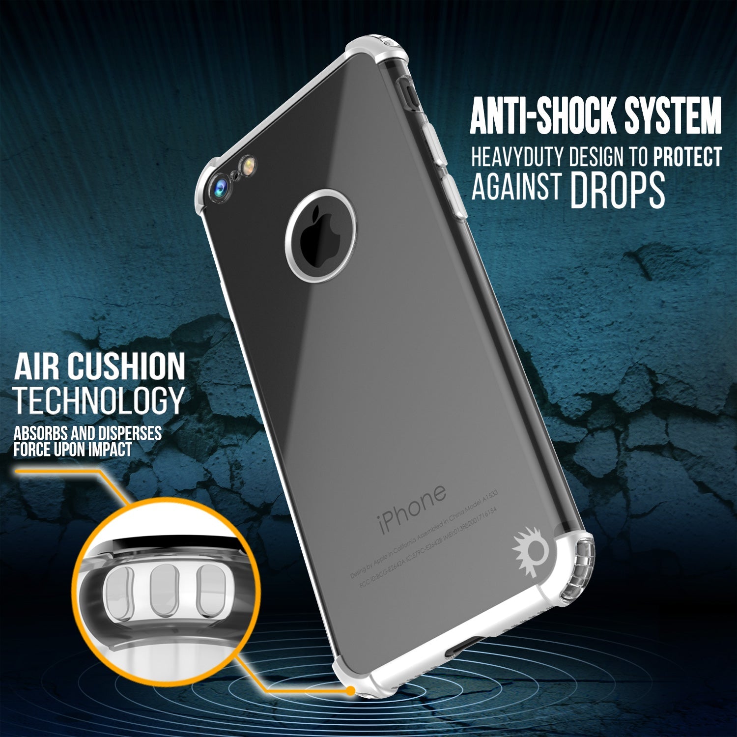 iPhone 8 Case, Punkcase [BLAZE SERIES] Protective Cover W/ PunkShield Screen Protector [Shockproof] [Slim Fit] for Apple iPhone [Silver] (Color in image: Gold)