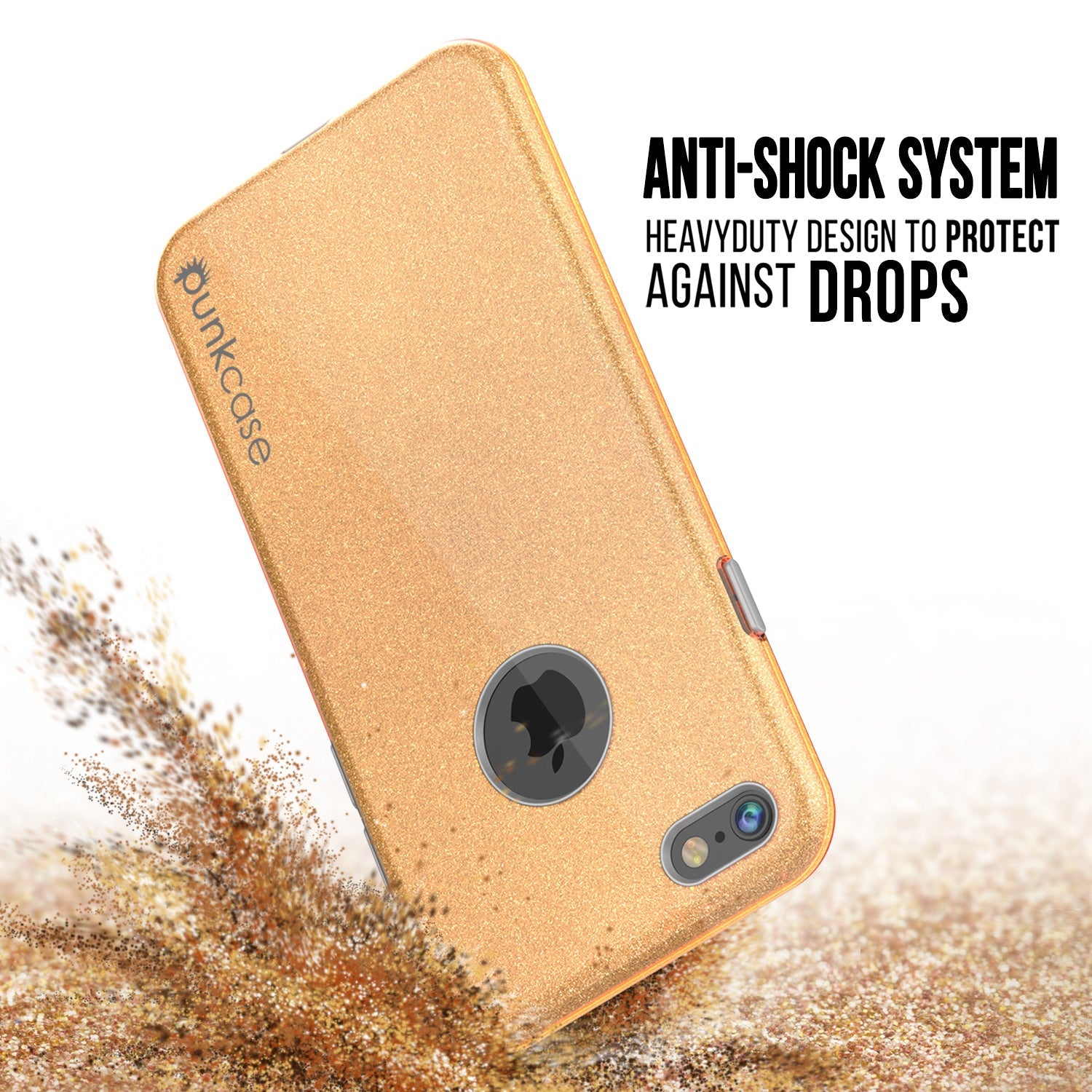 iPhone 8 Case, Punkcase Galactic 2.0 Series Ultra Slim Protective Armor TPU Cover [Gold] (Color in image: silver)