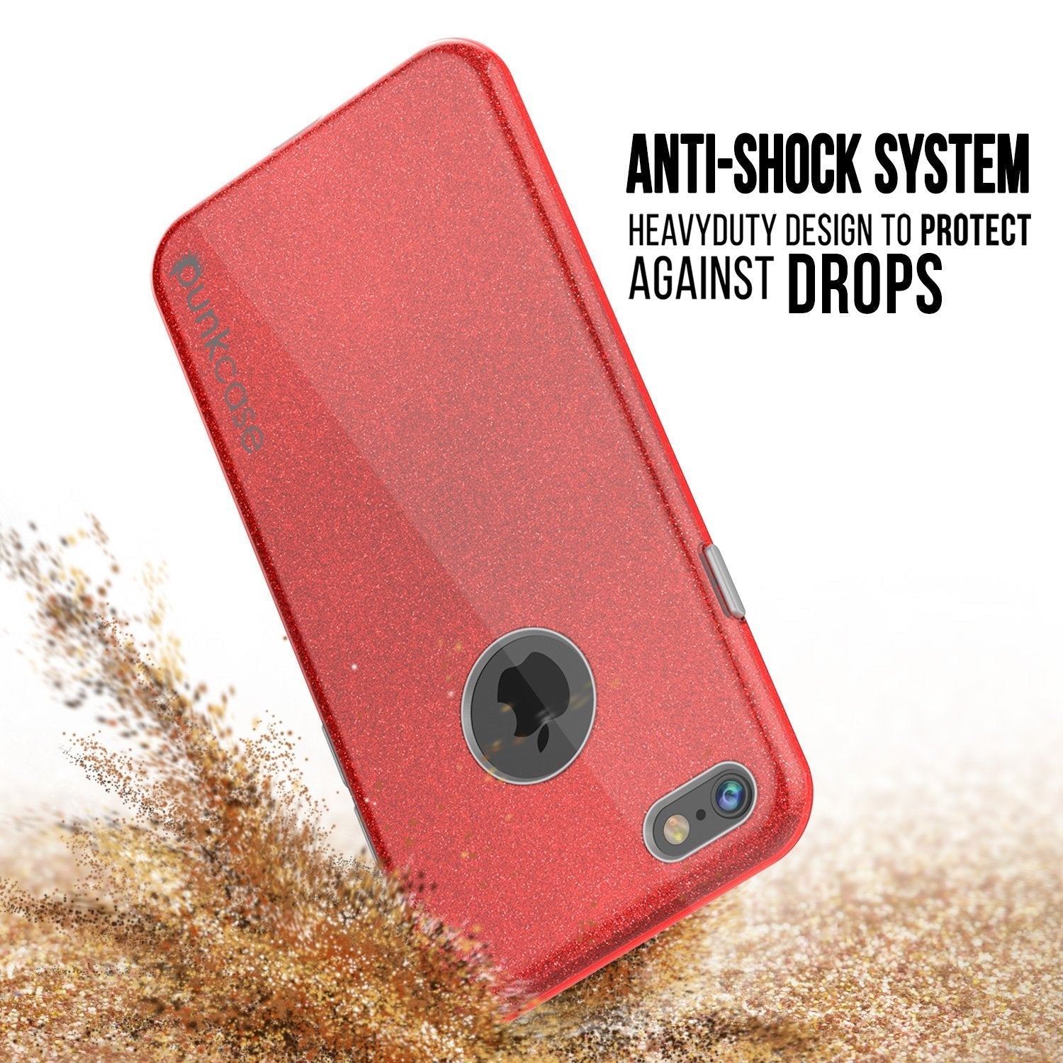 iPhone SE (4.7") Case, Punkcase Galactic 2.0 Series Ultra Slim Protective Armor TPU Cover [Red] (Color in image: pink)