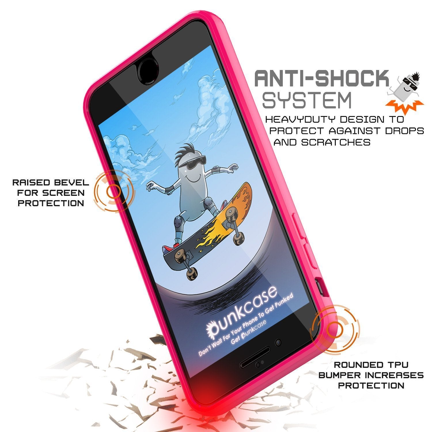 Capinha de Armadura Apple iPhone 8 Punkcase Série Lucid-2.0 de Encaixe Compacto [Rosa]