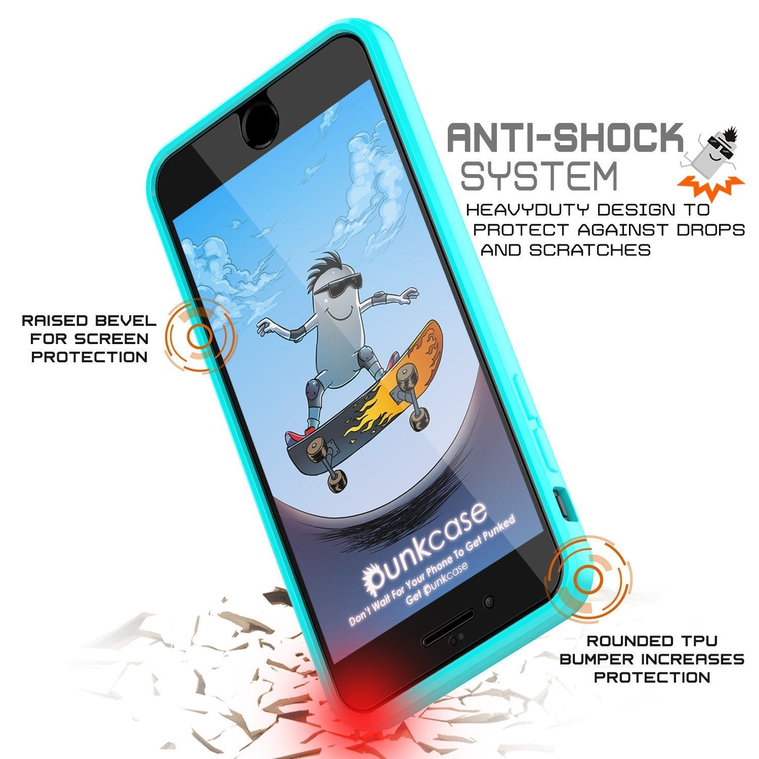 Capinha de Armadura Apple iPhone 8 Punkcase Série Lucid-2.0 de Encaixe Compacto [Cerceta]