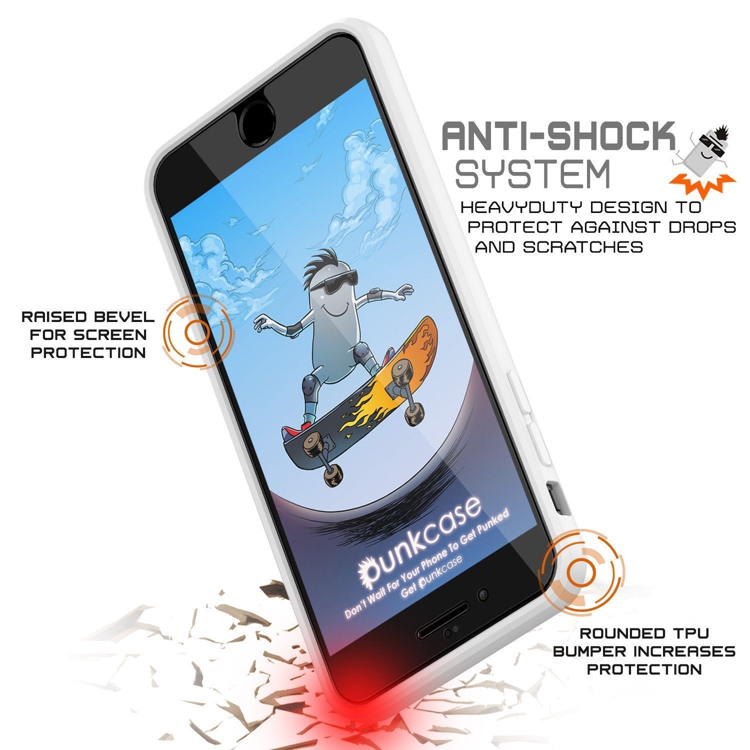 Capinha de Armadura Apple iPhone 8 Punkcase Série Lucid-2.0 de Encaixe Compacto [Branco]