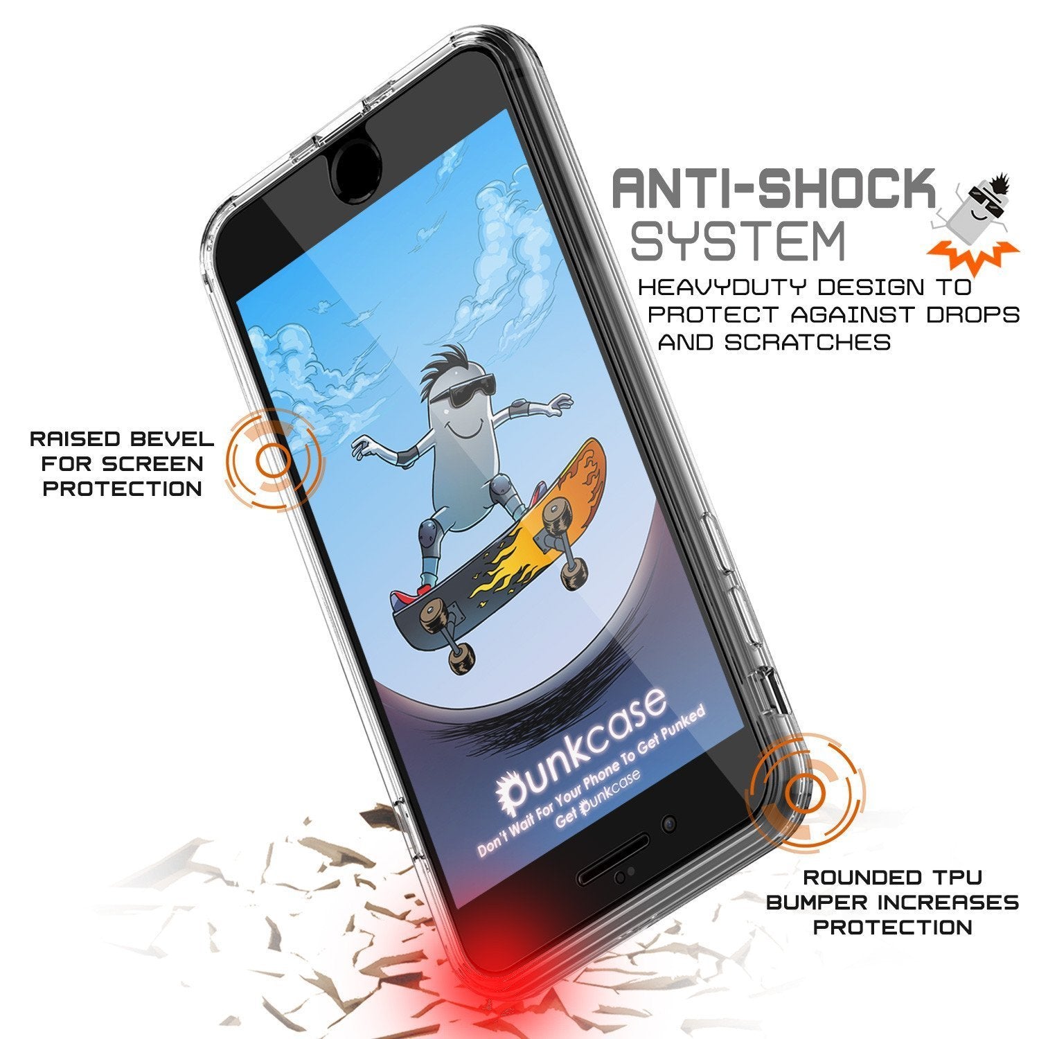 Capinha de Armadura Apple iPhone 8 Punkcase Série Lucid-2.0 de Encaixe Compacto [Claro]