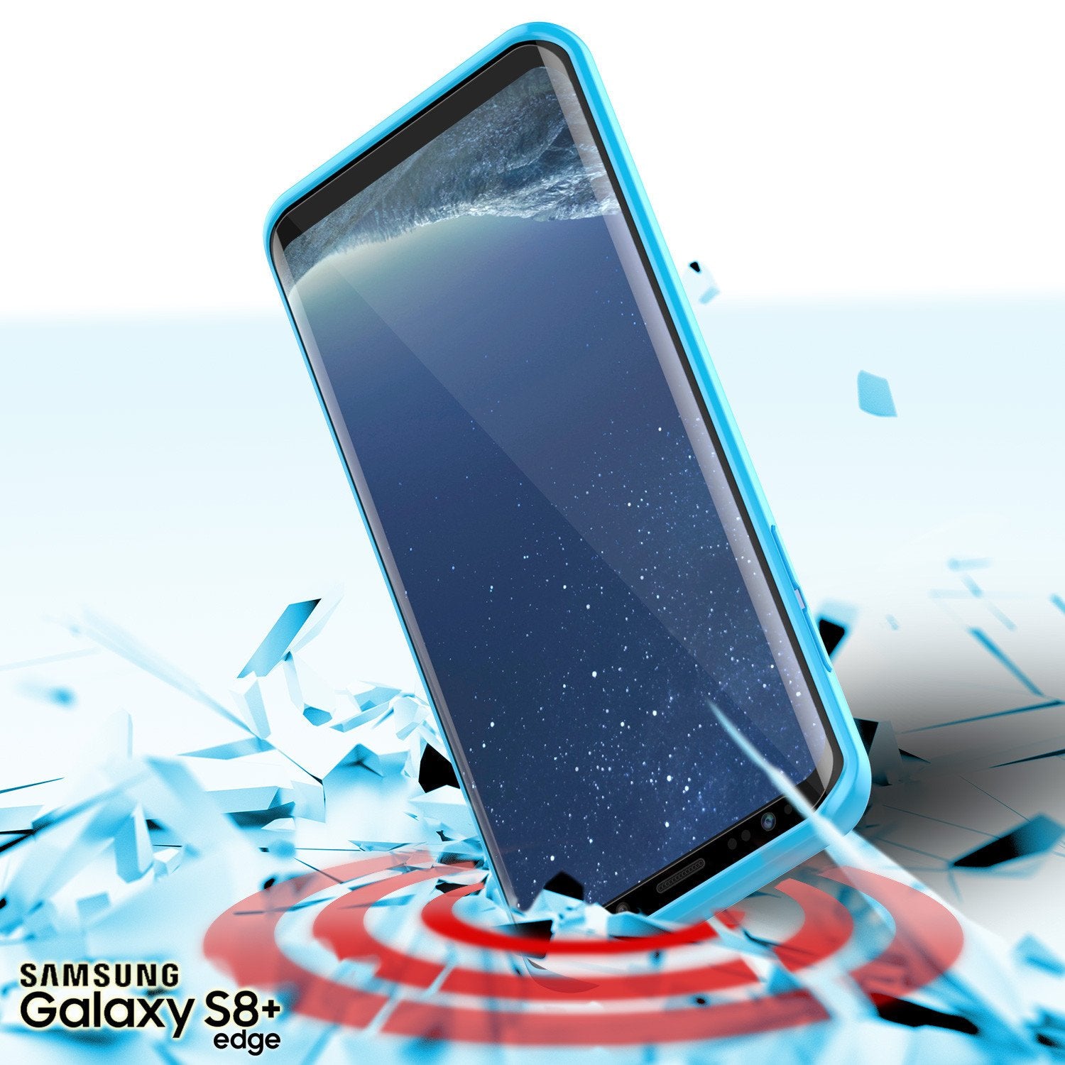 Capa S8 Plus Punkcase® LUCID 2.0 série Azul Claro com Protetor de Tela PUNK SHIELD | Ultra Fit