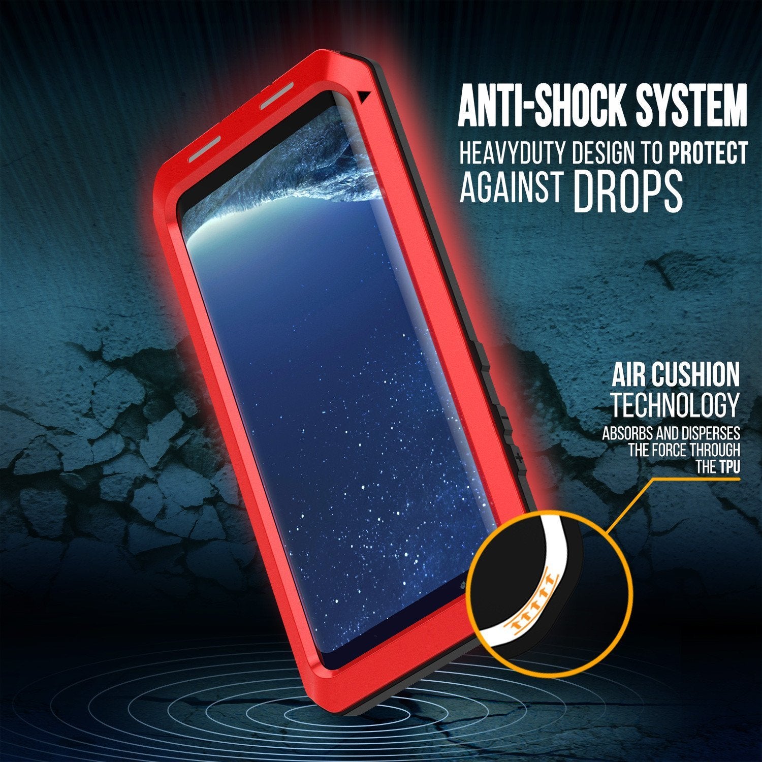 Capinha PUNKCASE S8+ Plus METALLICA [Vermelho]