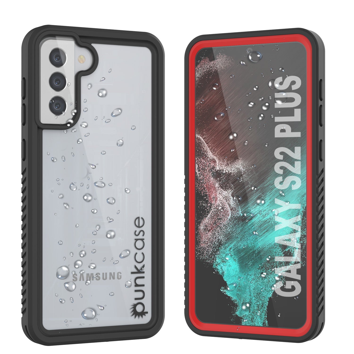 Galaxy S22+ Plus À Prova de Água/Choque/Neve [Série Extrema] Estojo Protetor de Tela Fina [Vermelho]