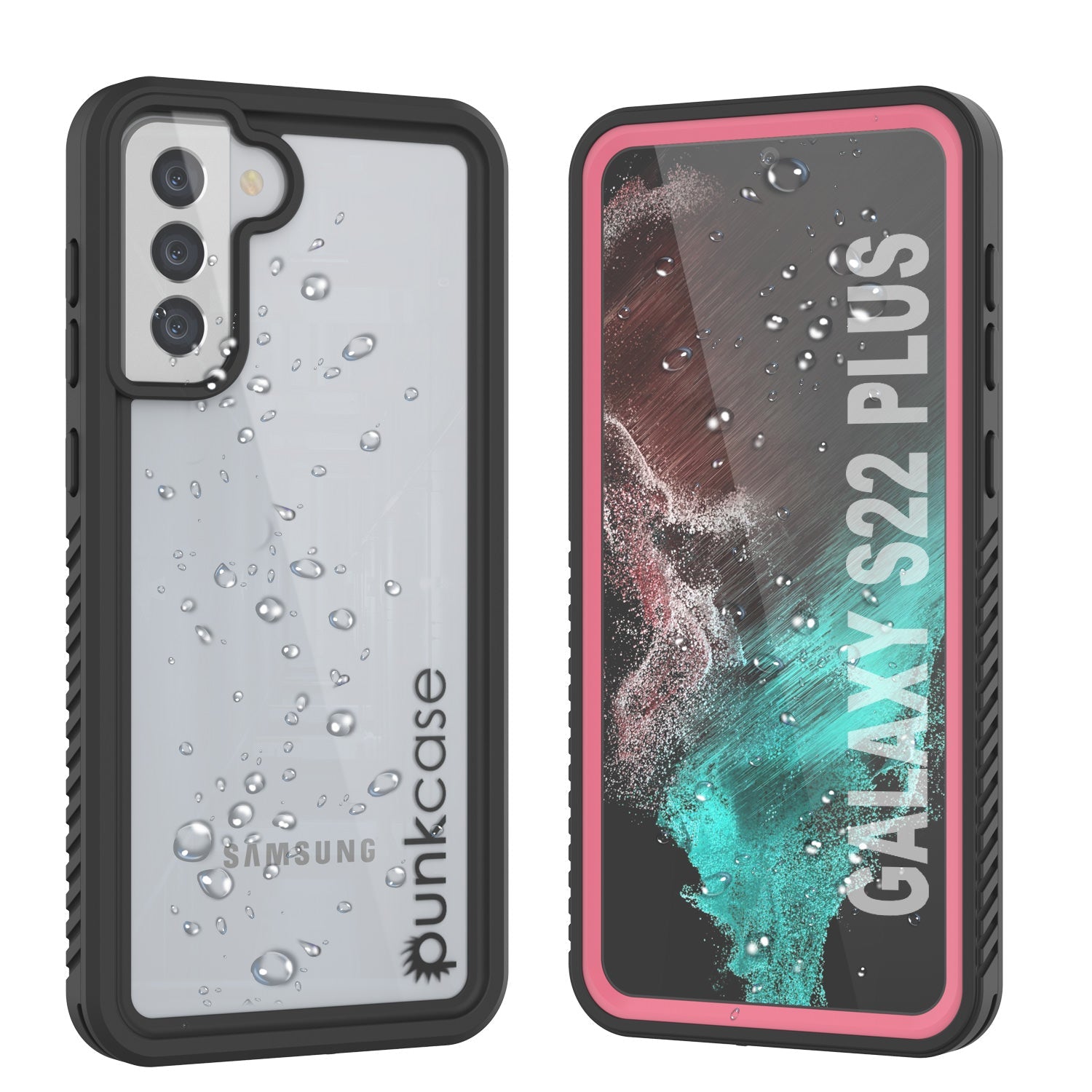 Galaxy S22+ Plus À Prova de Água/ Choque/ Neve [Série Extrema] Estojo protetor de tela fino [Rosa]